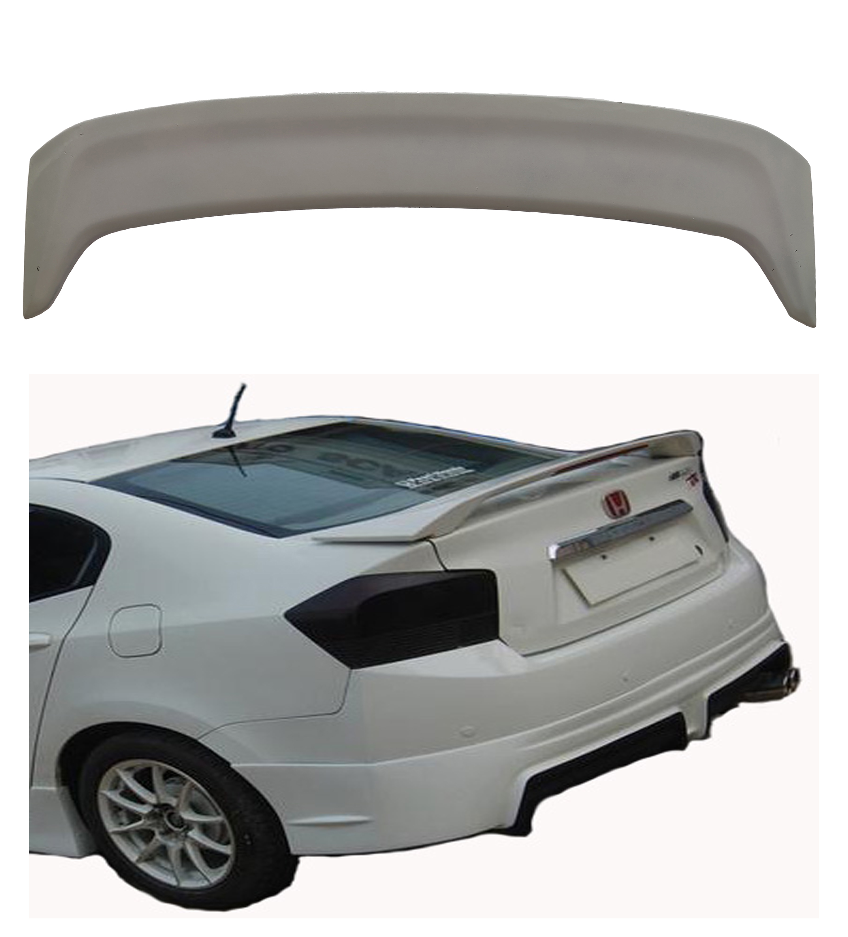 Semi-Finished Car Spoiler for Honda city (Unpainted Grey) Car Spoiler with Light Weight Fiber Reinforced Plastic (FRP)