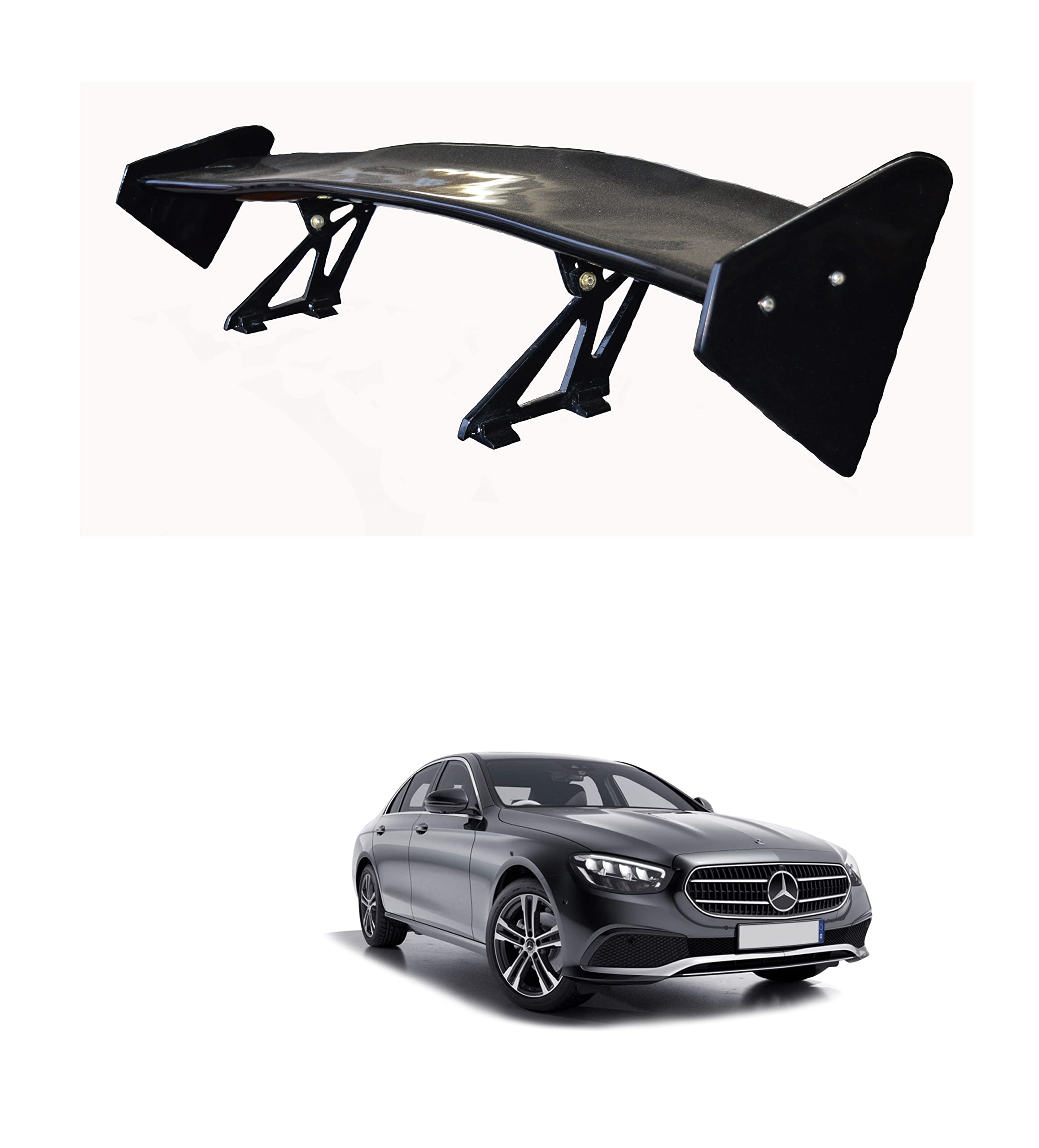 Car Spoiler Compatible with Benz (Unpainted - Ps Grey color) Car Spoiler with Light Weight Fiber Reinforced Plastic (FRP) Drilling Required.