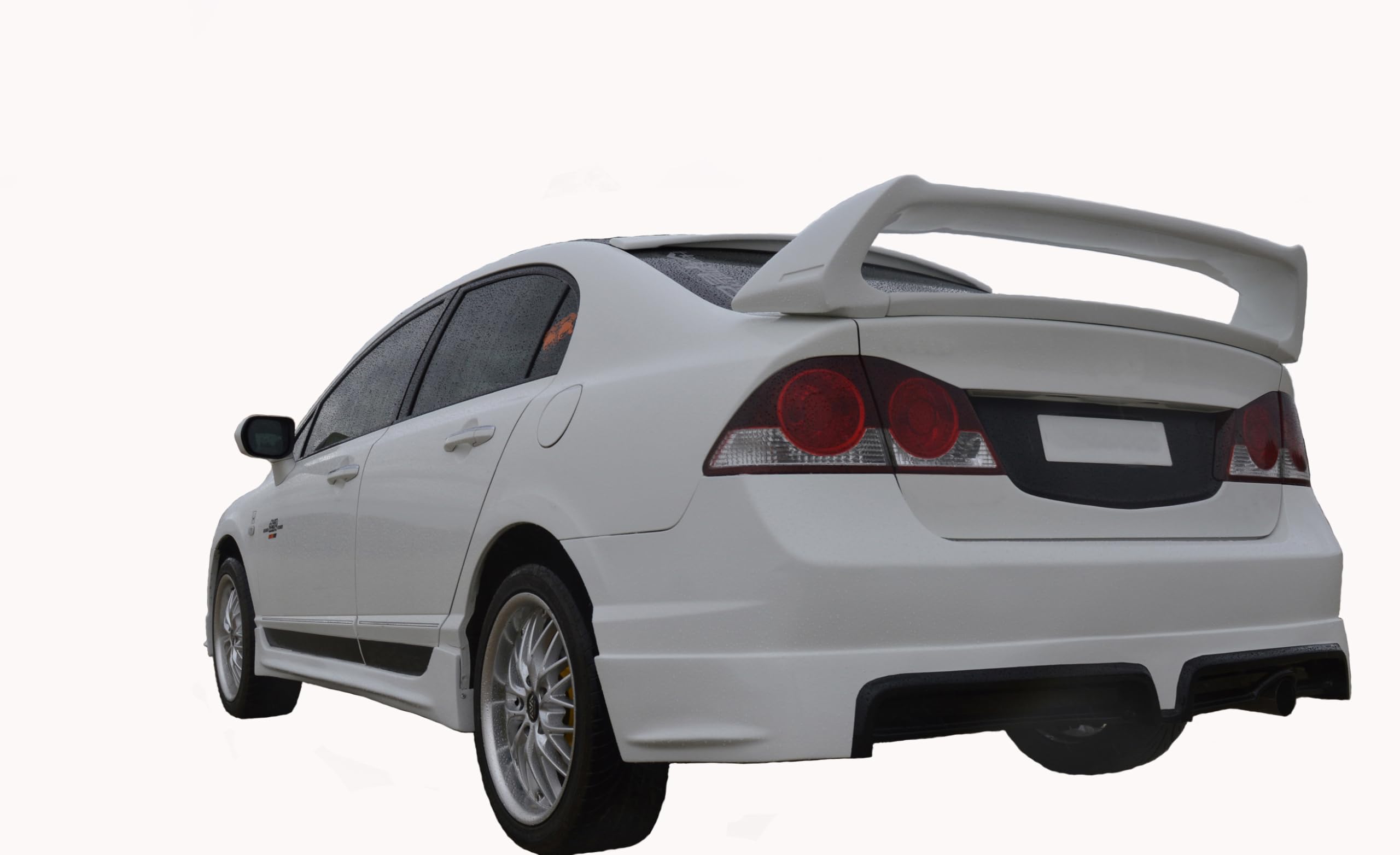 Car Spoiler Compatible with Civic (Unpainted - Ps Grey Color) Car Spoiler with Light Weight Fiber Reinforced Plastic (FRP) - Drilling Required.