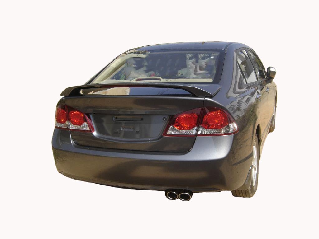 Semi-Finished Car Spoiler for Civic (Unpainted Grey) Car Spoiler with Light Weight Fiber Reinforced Plastic (FRP)