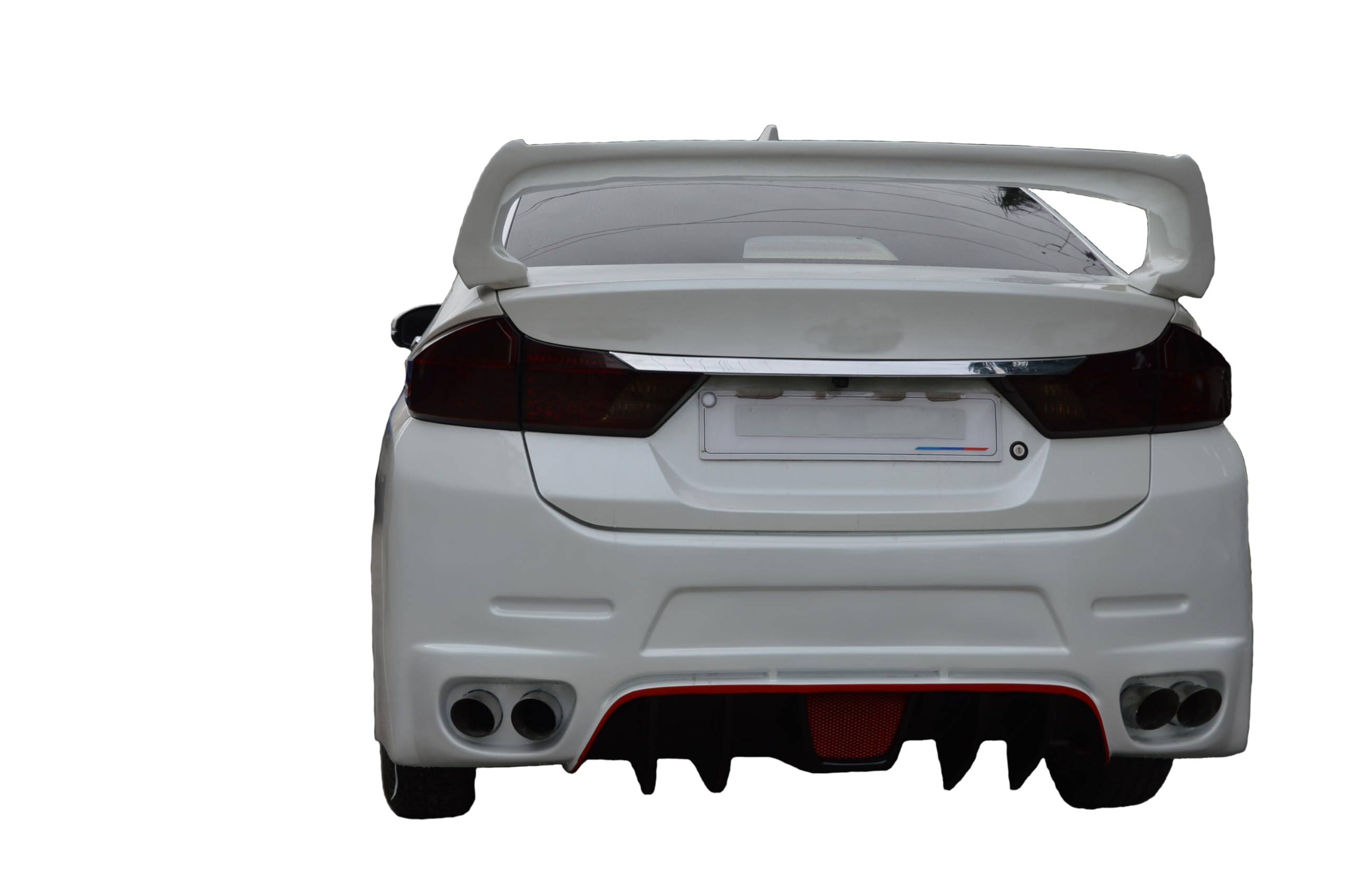 Car Spoiler Compatible with Honda City (Unpainted - Ps Grey Color) Car Spoiler with Light Weight Fiber Reinforced Plastic (FRP) - Drilling Required.