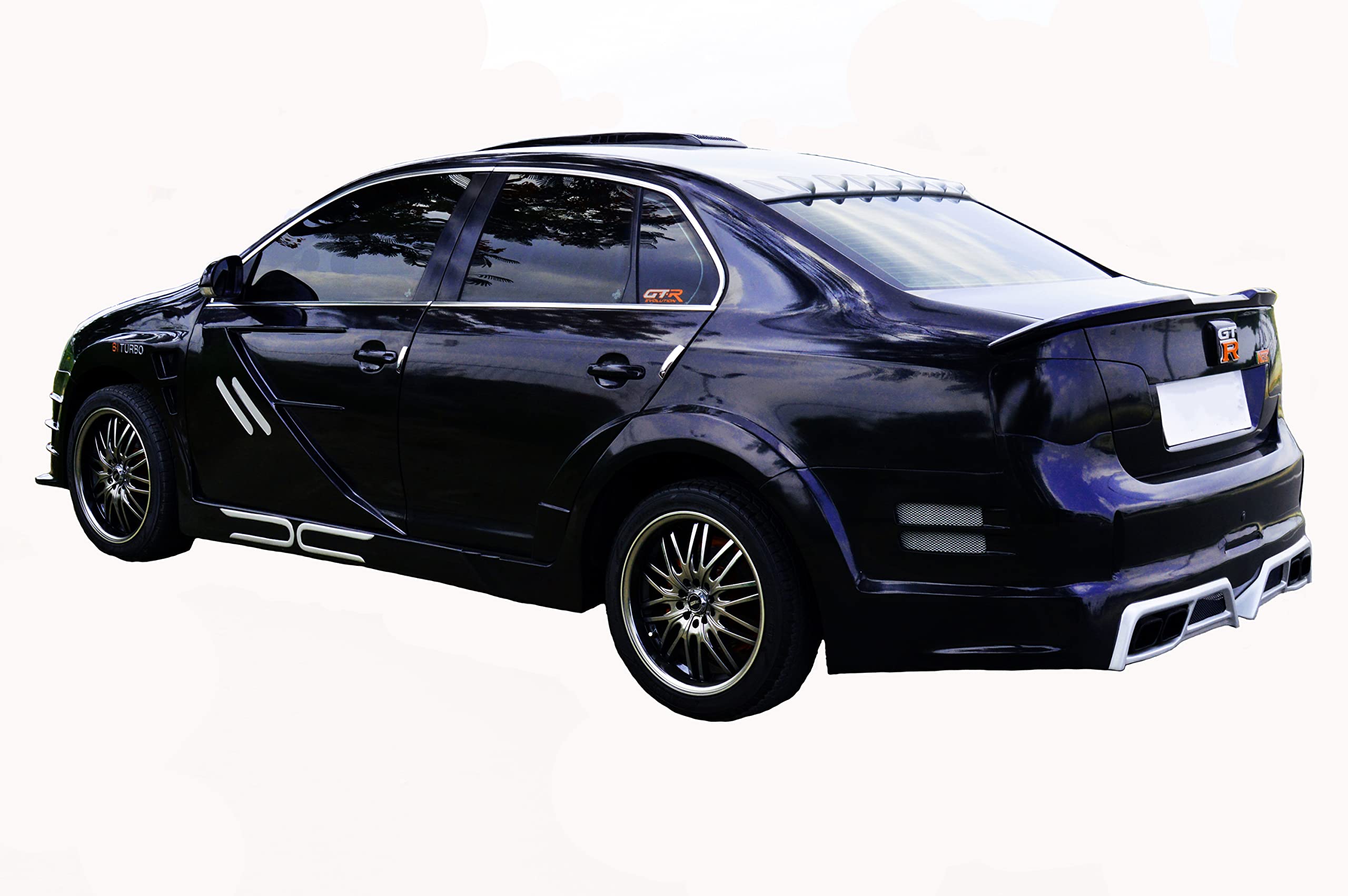 Car Spoiler Compatible with Jetta (Unpainted - Ps Grey Color) Car Spoiler with Light Weight Fiber Reinforced Plastic (FRP) - Drilling Required.