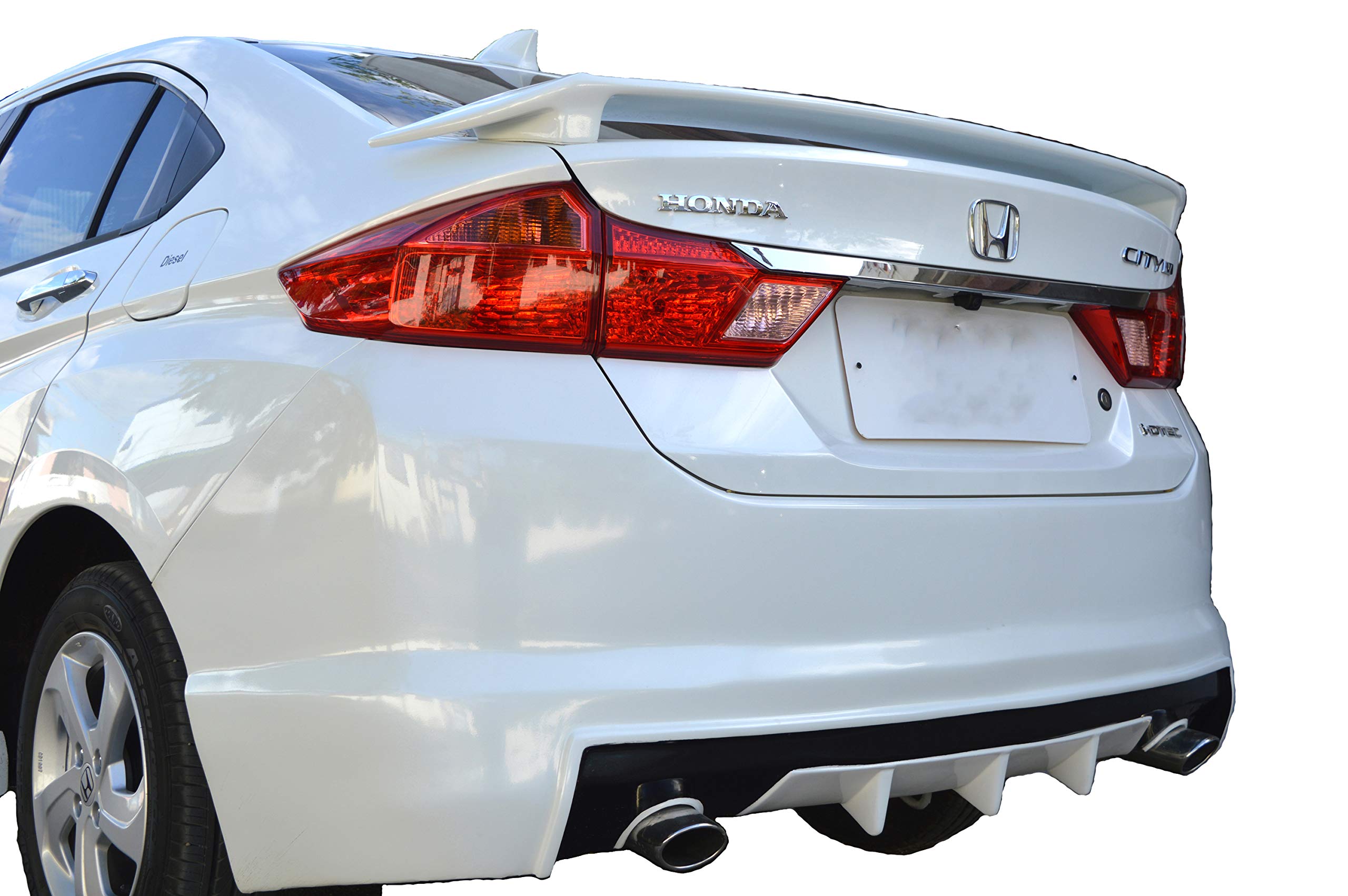 Car Spoiler with Light Weight Car Rear Trunk Spoiler Compatible with City. Semi-Finished Car Spoiler Honda City (2006 to 2016) (Unpainted Grey)