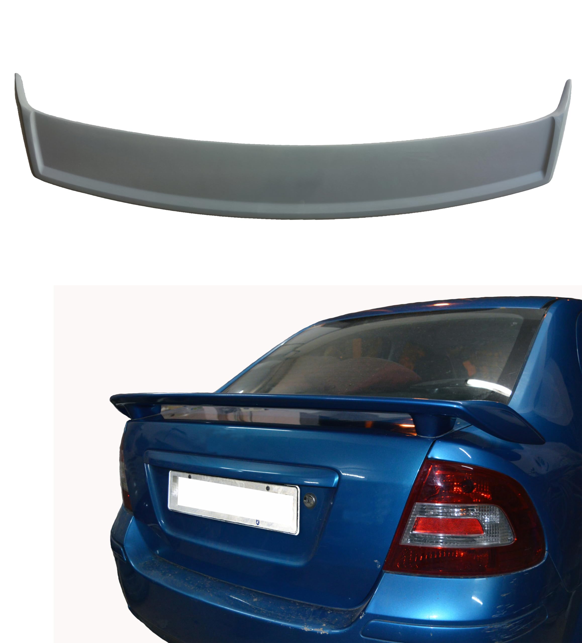Semi-Finished Car Spoiler Compatible for Fiesta, Vento, Laura, Rapid, Octavia, Verna, Jetta, Ciaz, Swift Dzire (Unpainted FRP)