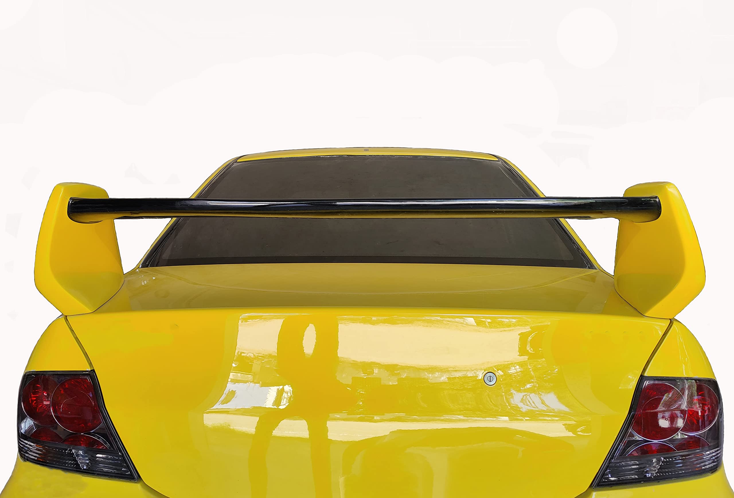 Car Spoiler Compatible with Lancer (Unpainted - Ps Grey Color) Car Spoiler with Light Weight Fiber Reinforced Plastic (FRP) - Drilling Required.