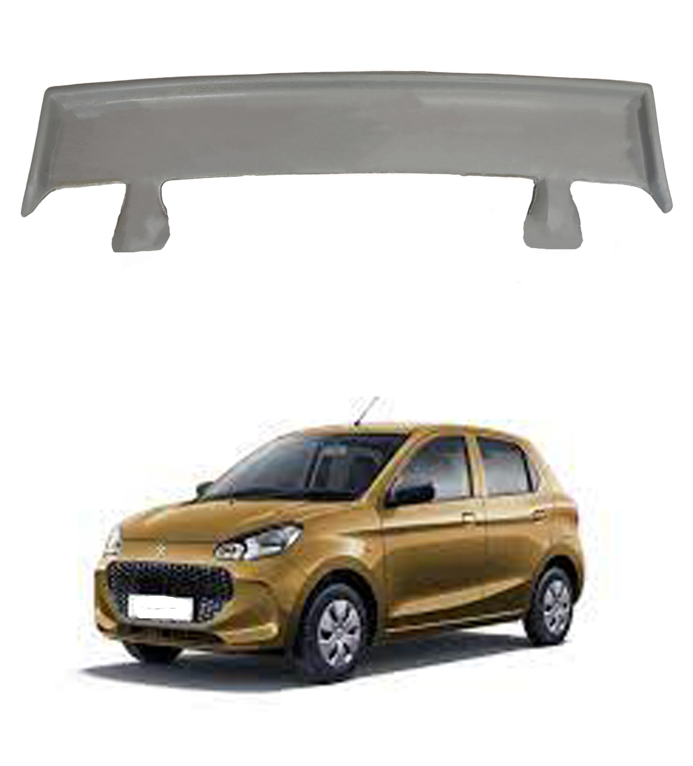 Car Spoiler Compatible to Alto K 10 Car Spoiler - Semi-Finished (Unpainted) Fiber Reinforced Plastic (FRP)