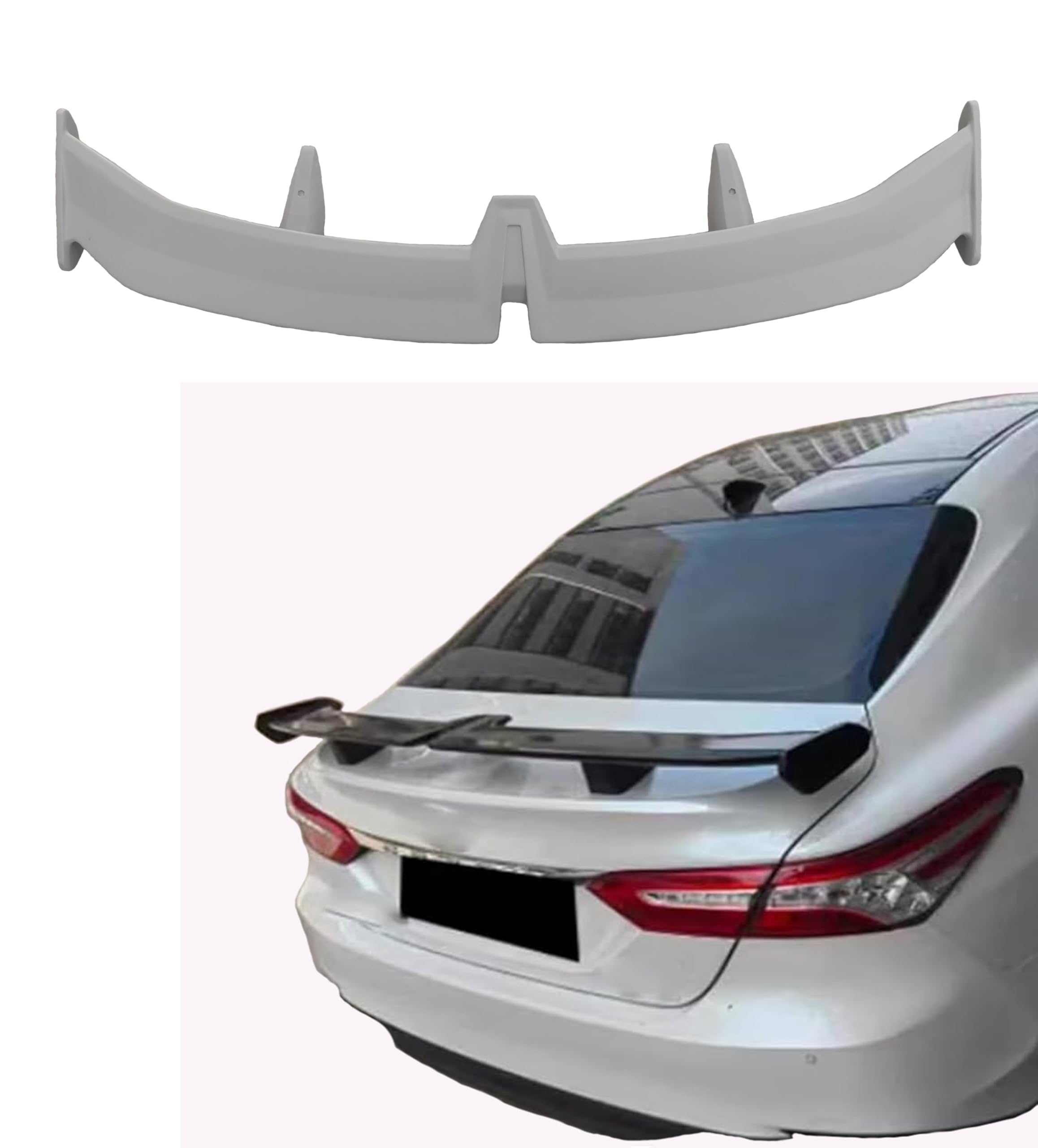 Car Spoiler Compatible for Zest Semi-Finished - Unpainted (FRP) Spoiler