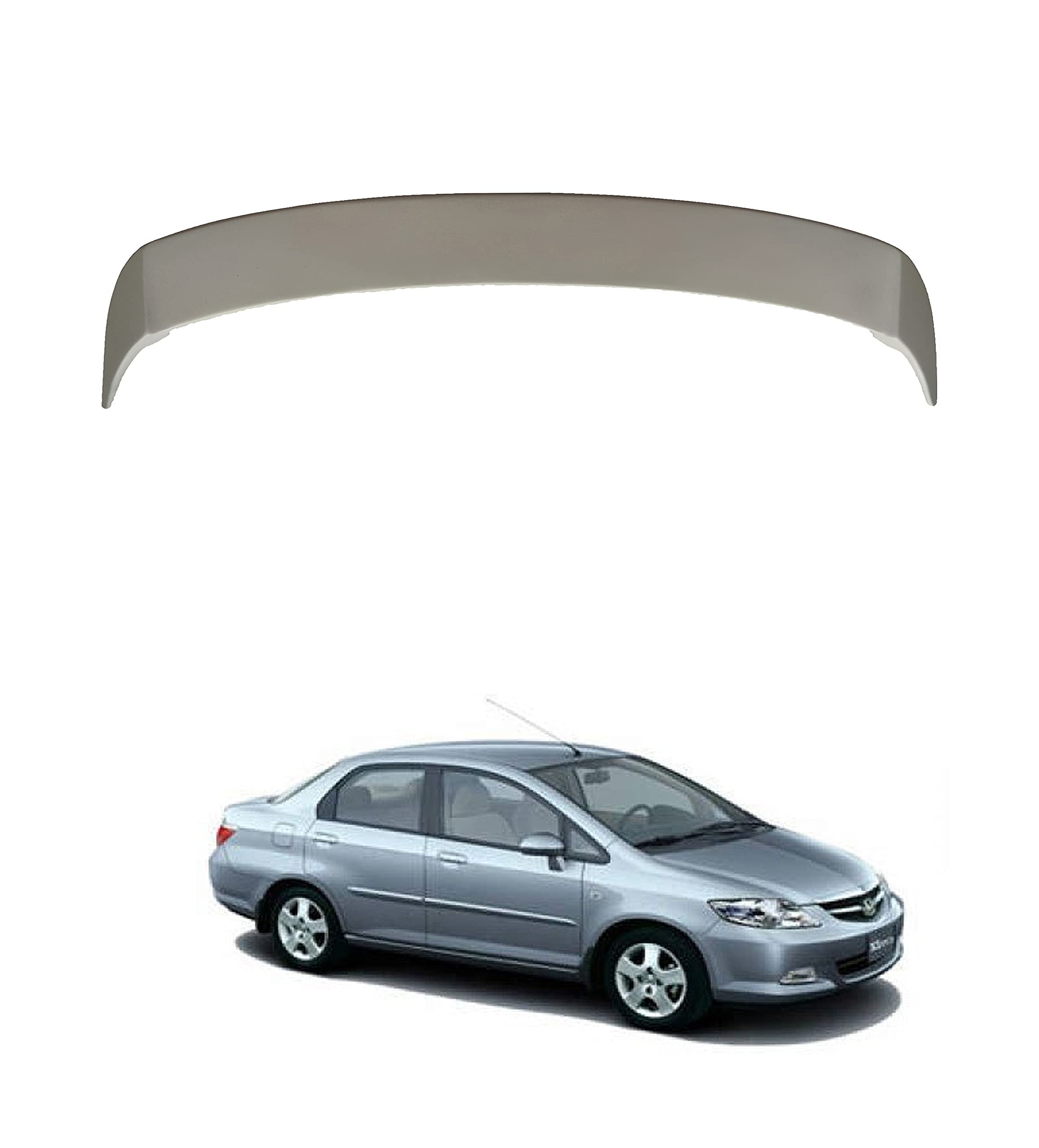 Car Spoiler Compatible with City 2005 to 2008 (Unpainted - Ps Grey Color) Car Spoiler with Light Weight Fiber Reinforced Plastic (FRP) Drilling Required.