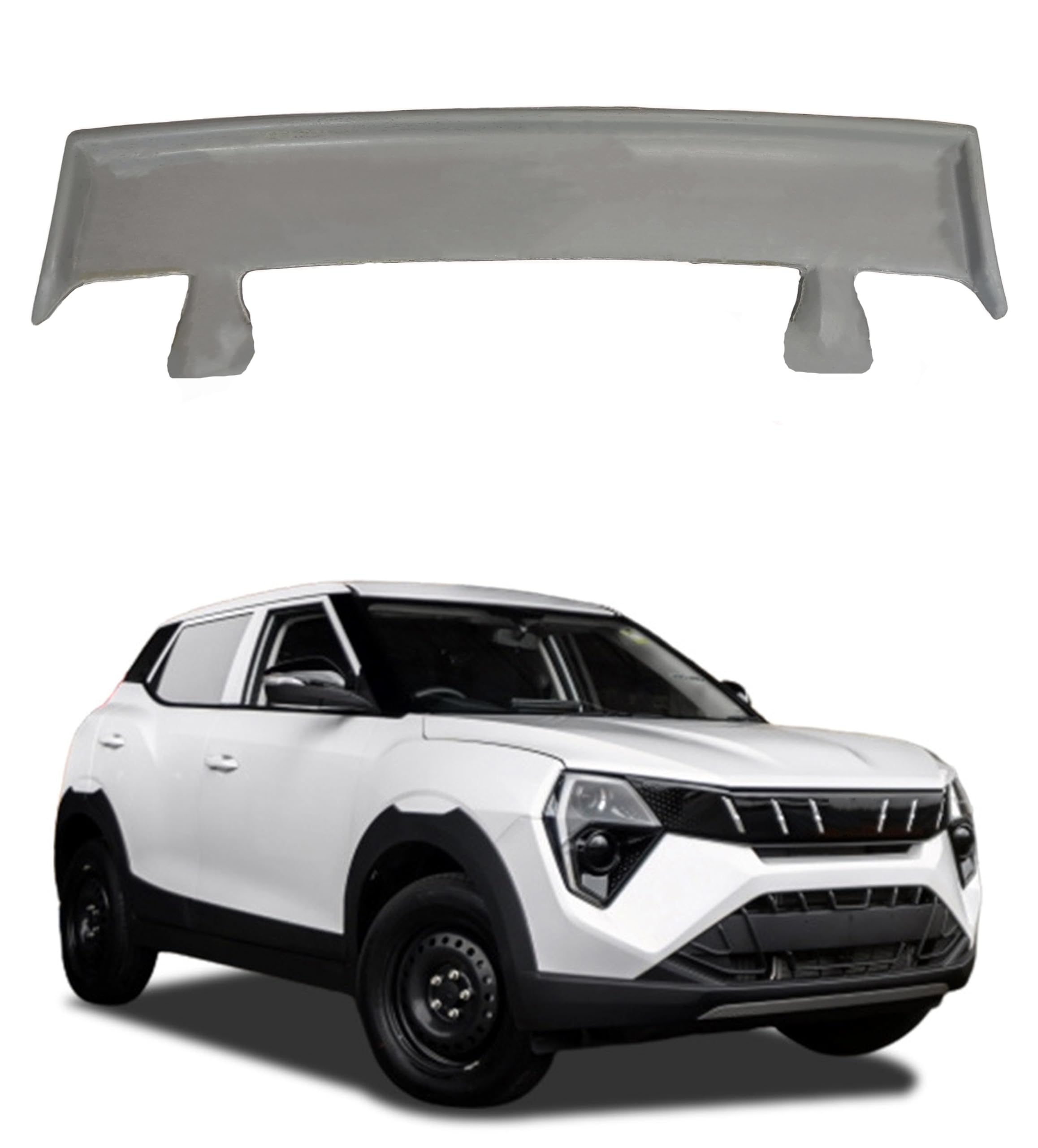 Car Spoiler Compatible to Xuv3xo - Semi-Finished (Unpainted) Fiber Reinforced Plastic (FRP)