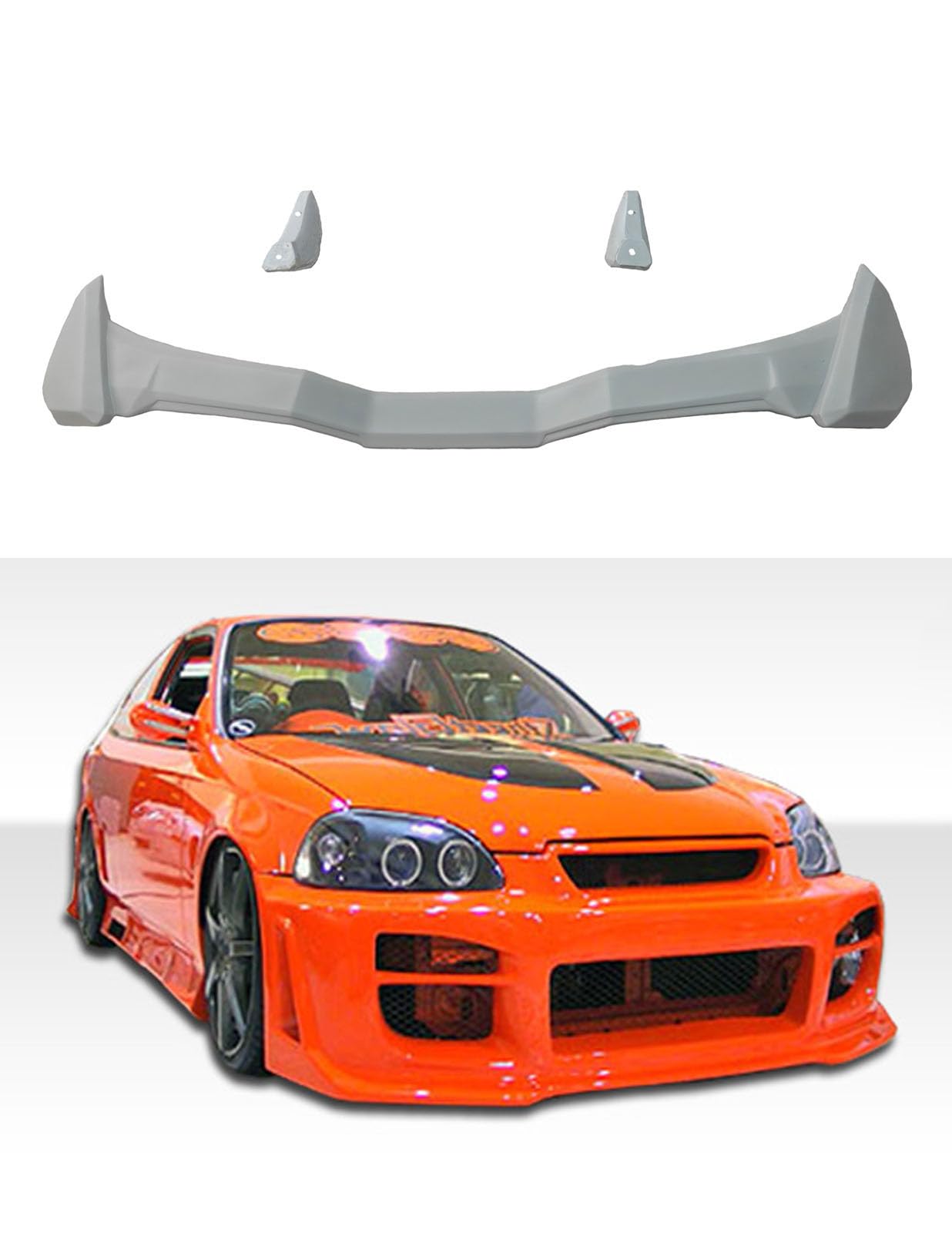 Car Spoiler Compatible for Baleno Semi-Finished - Unpainted (FRP) Eagle Spoiler for Sedan Cars