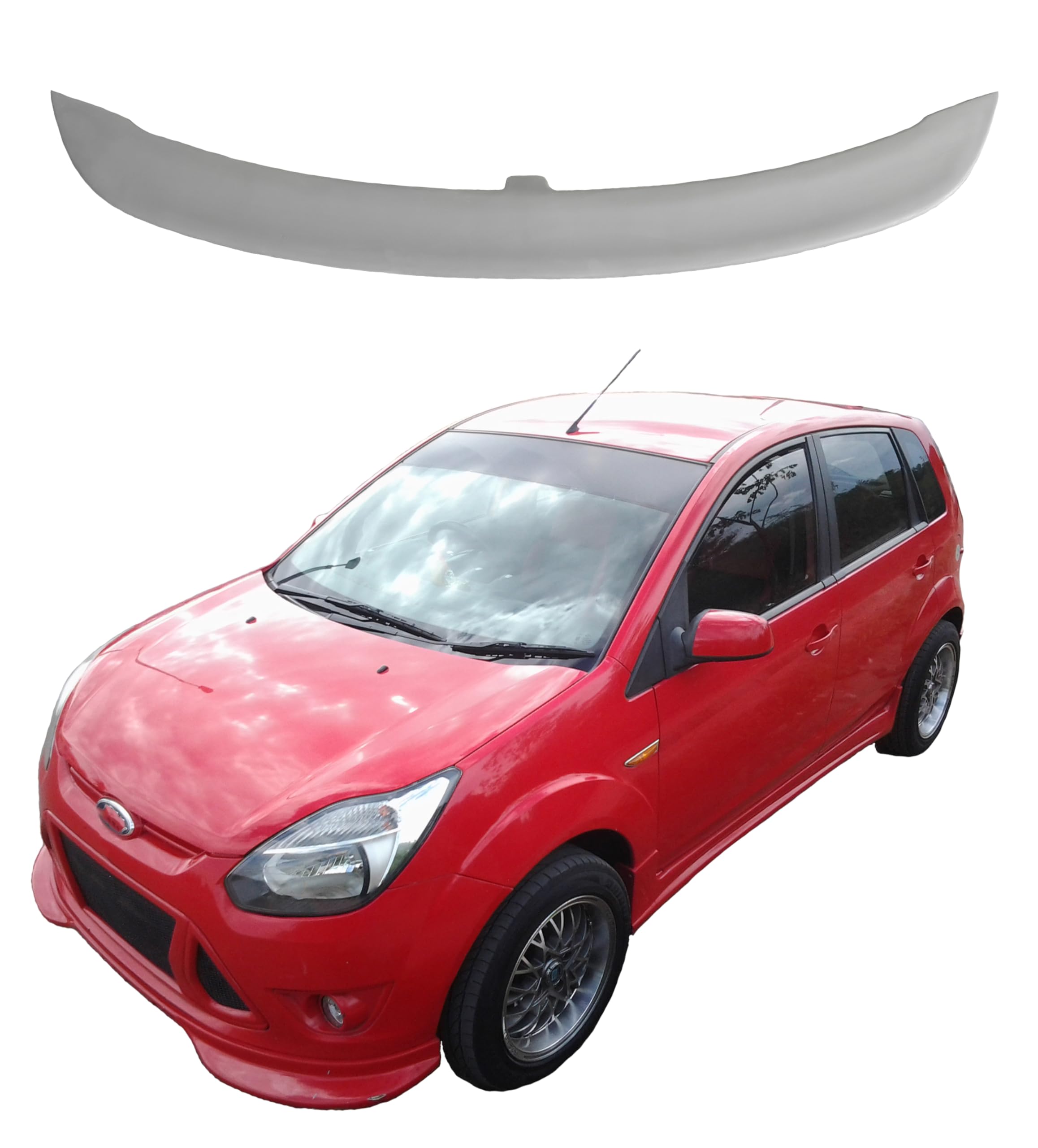 Car Spoiler Compatible to Figo (Unpainted - FRP) | New Year Gift for Car Lover |