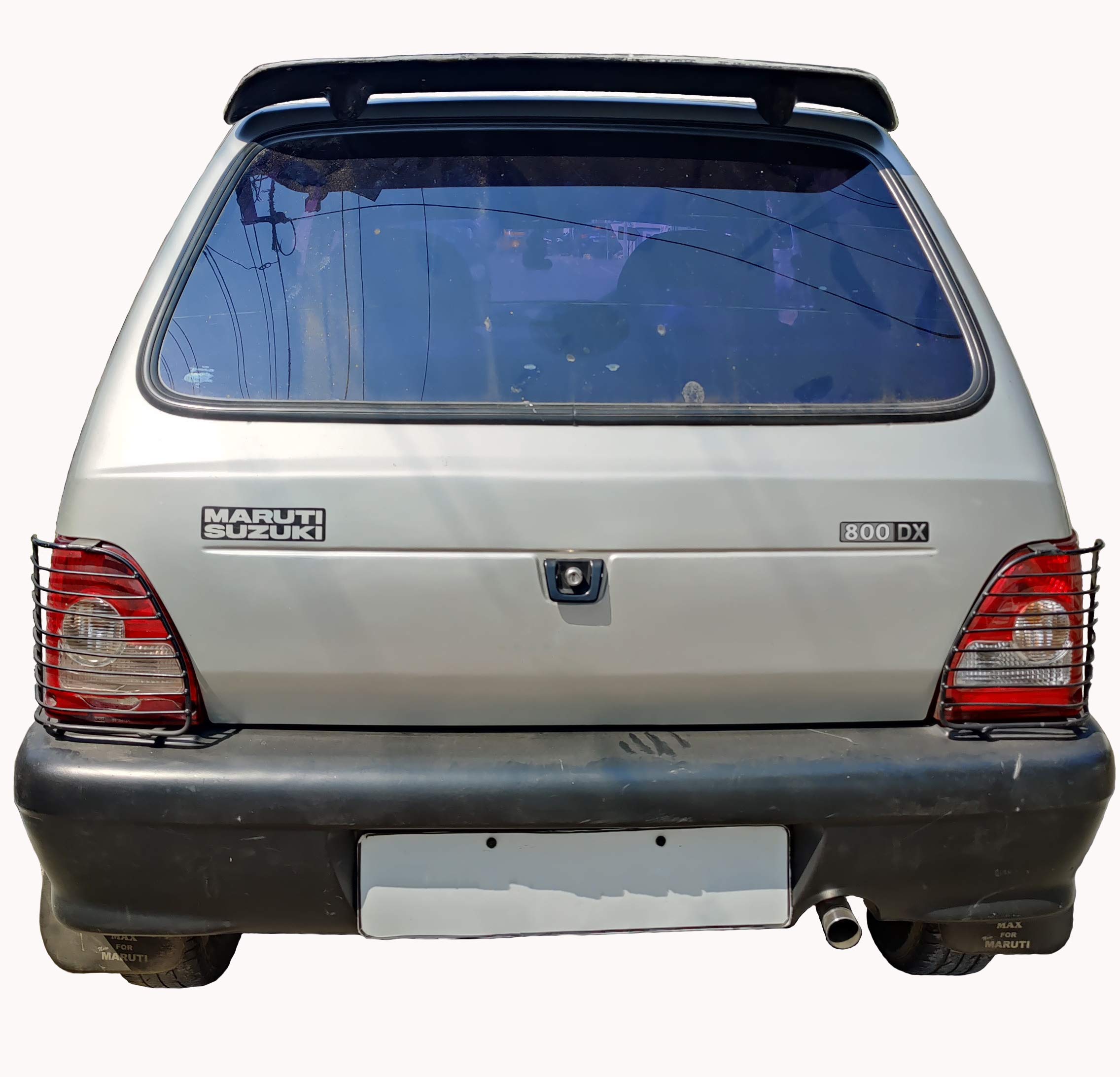 Maruthi 800 Car Spoiler with Light Weight Fiber Reinforced Plastic (FRP). Semi-Finished Car Spoiler for Maruthi 800 (Unpainted Grey)