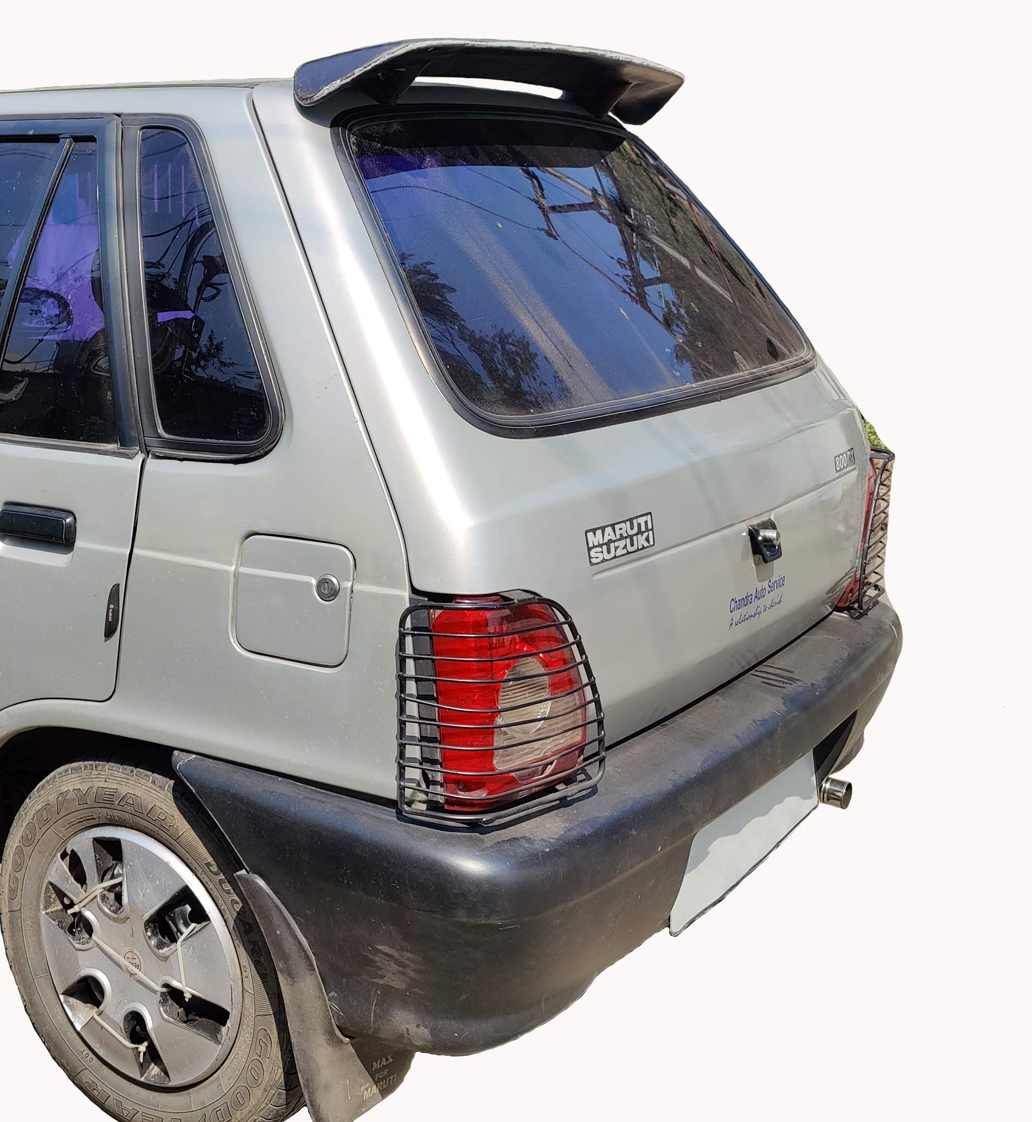 Maruthi 800 Car Spoiler with Light Weight Fiber Reinforced Plastic (FRP). Semi-Finished Car Spoiler for Maruthi 800 (Unpainted Grey)