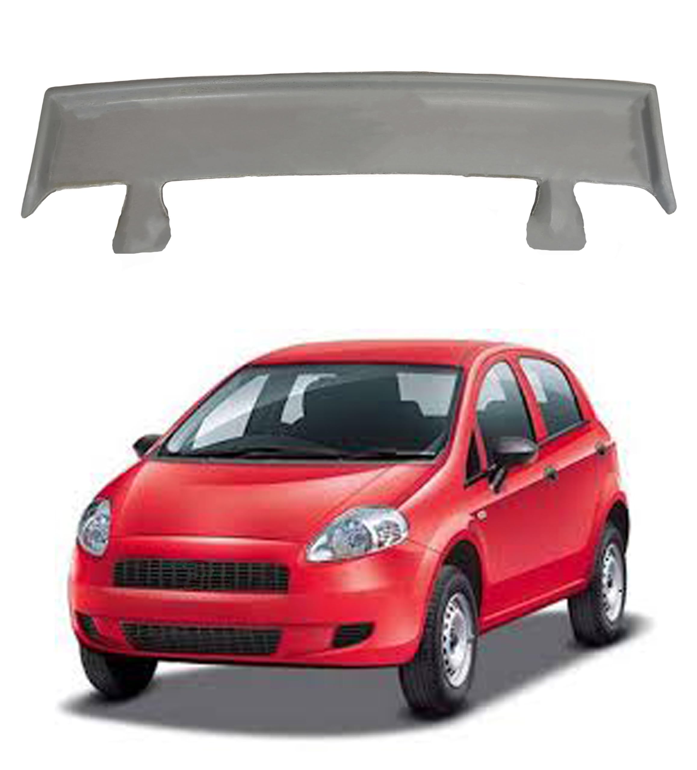Car Spoiler Compatible to Punto - Semi-Finished (Unpainted) Fiber Reinforced Plastic (FRP)