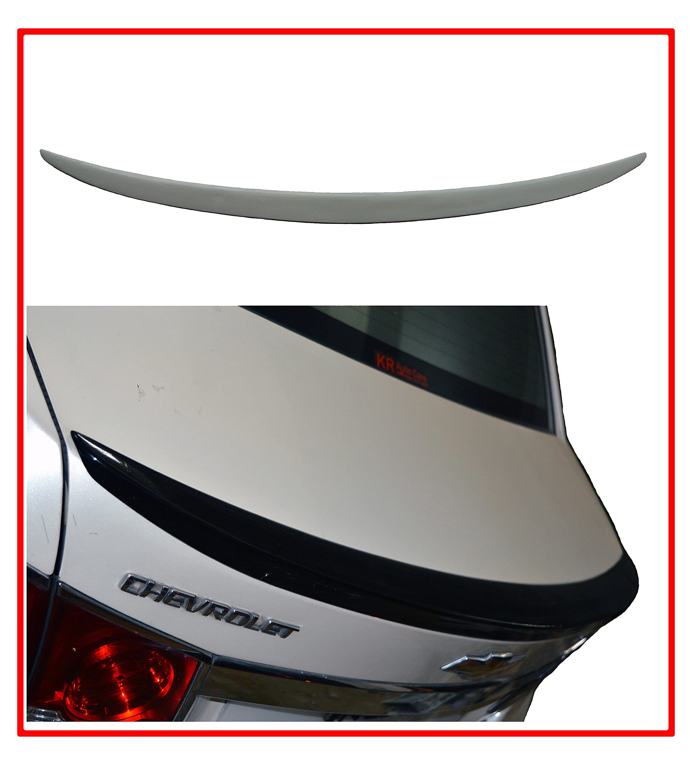 Cruze Lip Spoiler Semi-Finished (Unpainted Grey) Car Spoiler with Light Weight Fiber Reinforced Plastic (FRP)