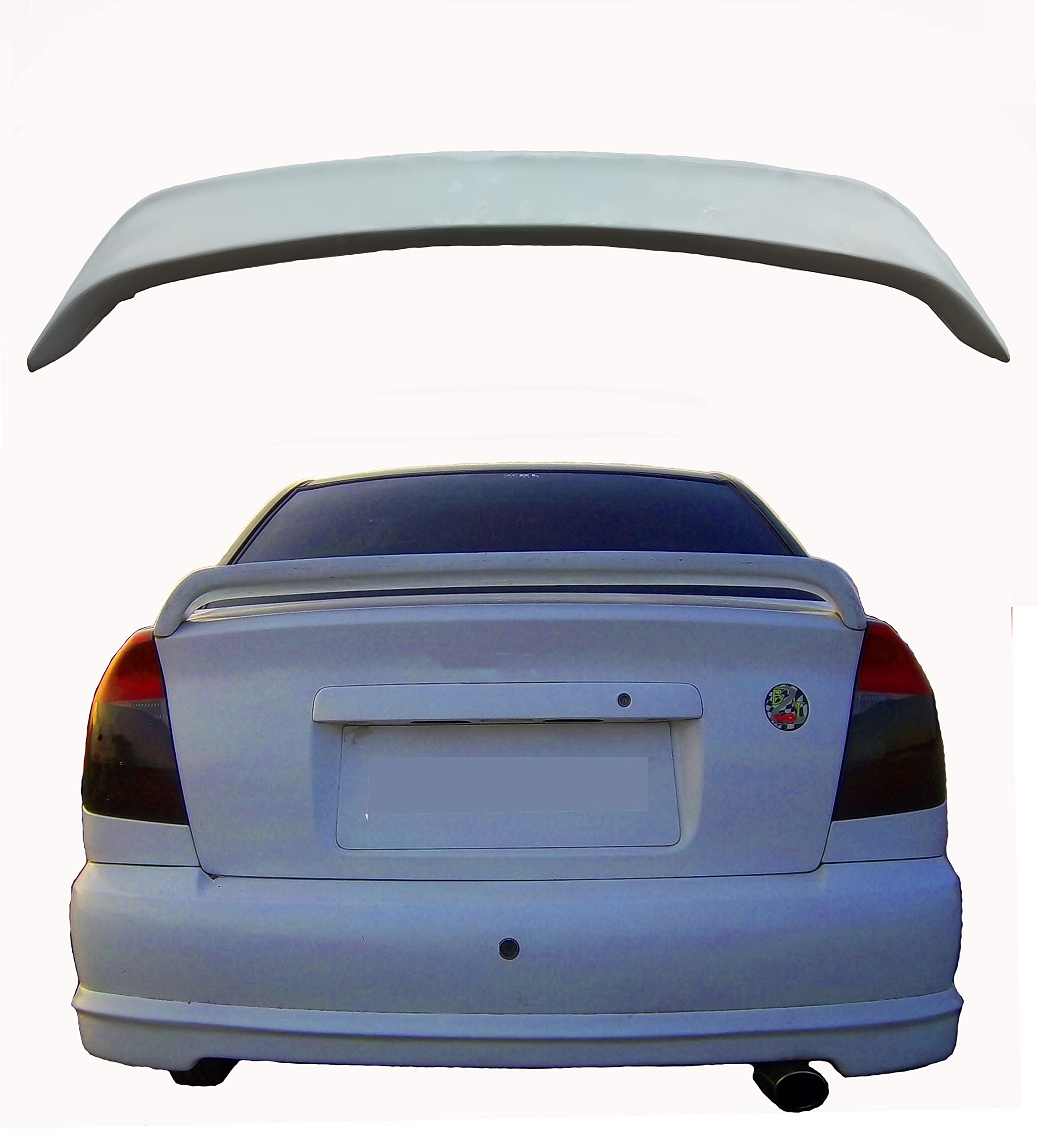 Accent |Car Spoiler| Semi-Finished(Un-Painted) Fiber Reinforced Plastic (FRP) Drilling Required.