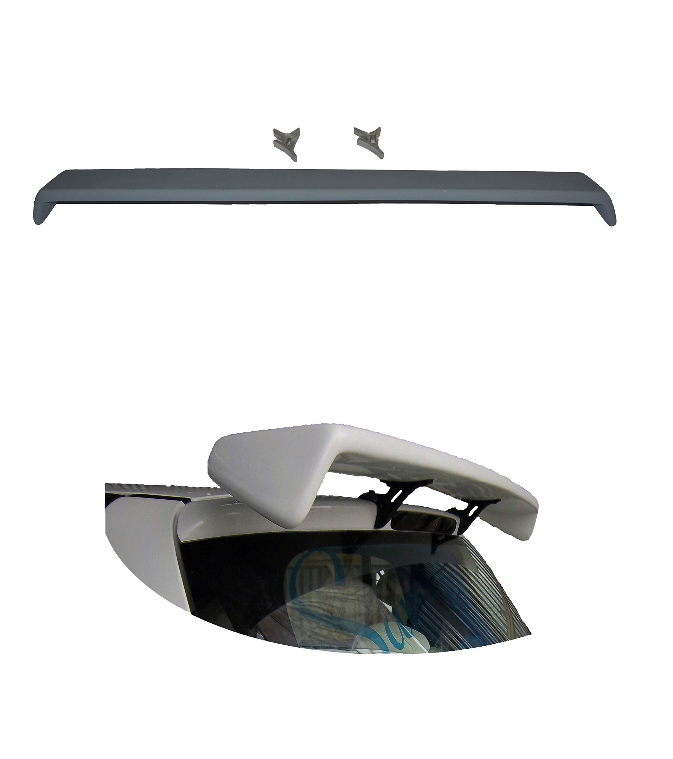 GT Type Sportz Spoiler Semi-Finished (Unpainted Grey) Car Spoiler Fiber Reinforced Plastic (FRP) Compatible with Swift 2006 to 2010 Cars