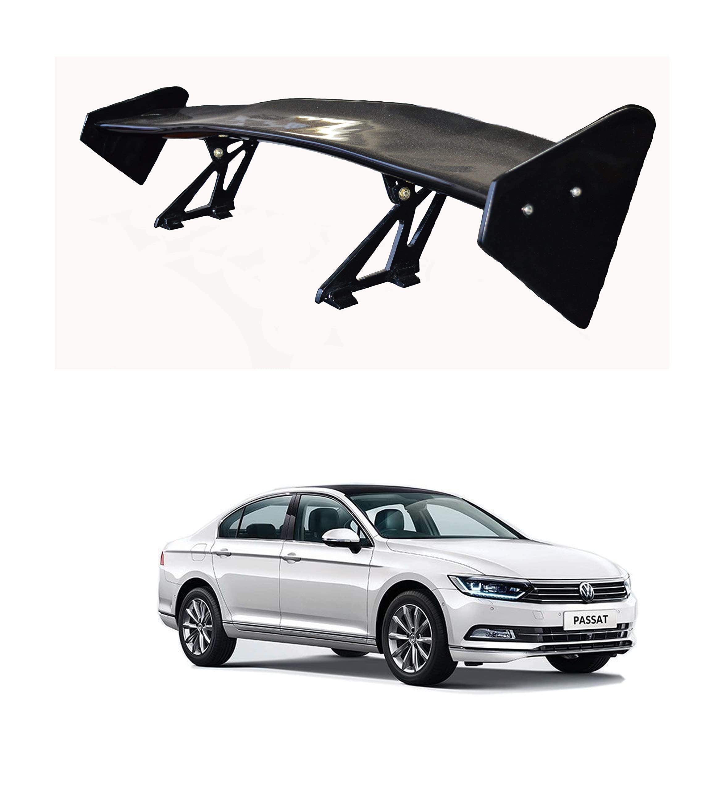 Car Spoiler Compatible with Passat (Unpainted - Ps Grey Color) Car Spoiler with Light Weight Fiber Reinforced Plastic (FRP) Drilling Required.