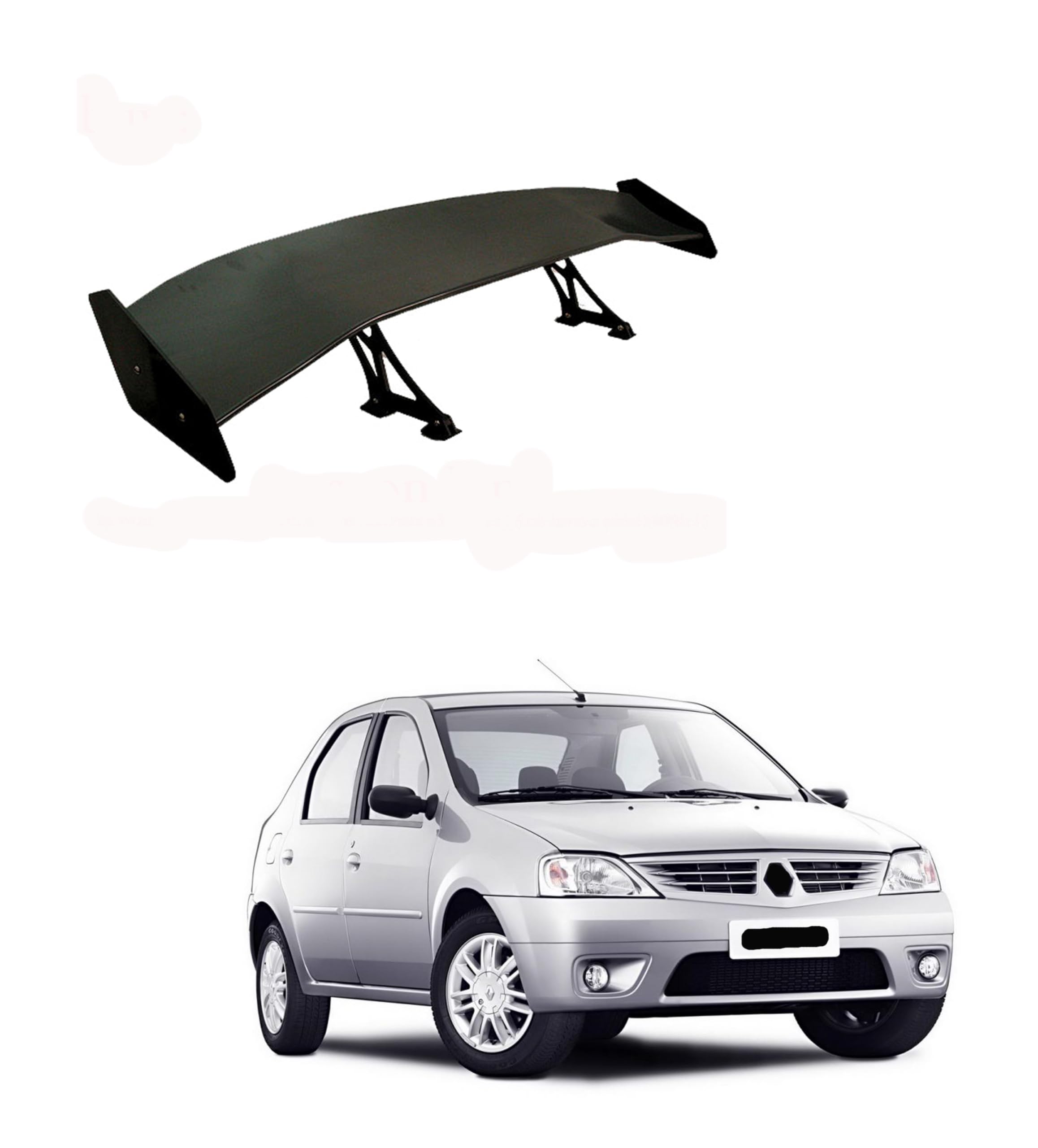 Car Spoiler Compatible with Logan, Verito (Unpainted FRP) Drilling Required. Best Gift for Car Lovers