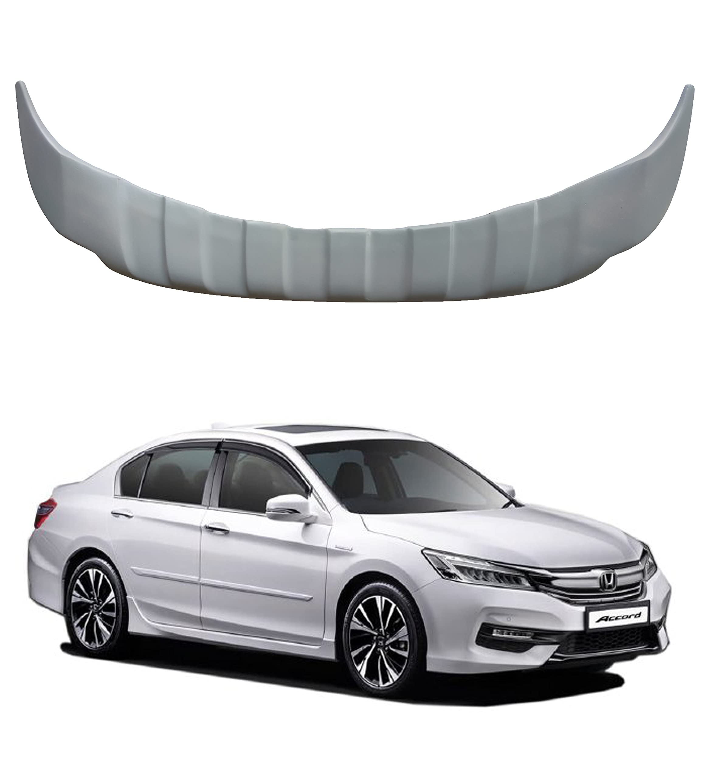 Car Spoiler Compatible with Honda Accord (Unpainted - Ps Grey Color) Car Spoiler with Light Weight Fiber Reinforced Plastic (FRP) Drilling Required.