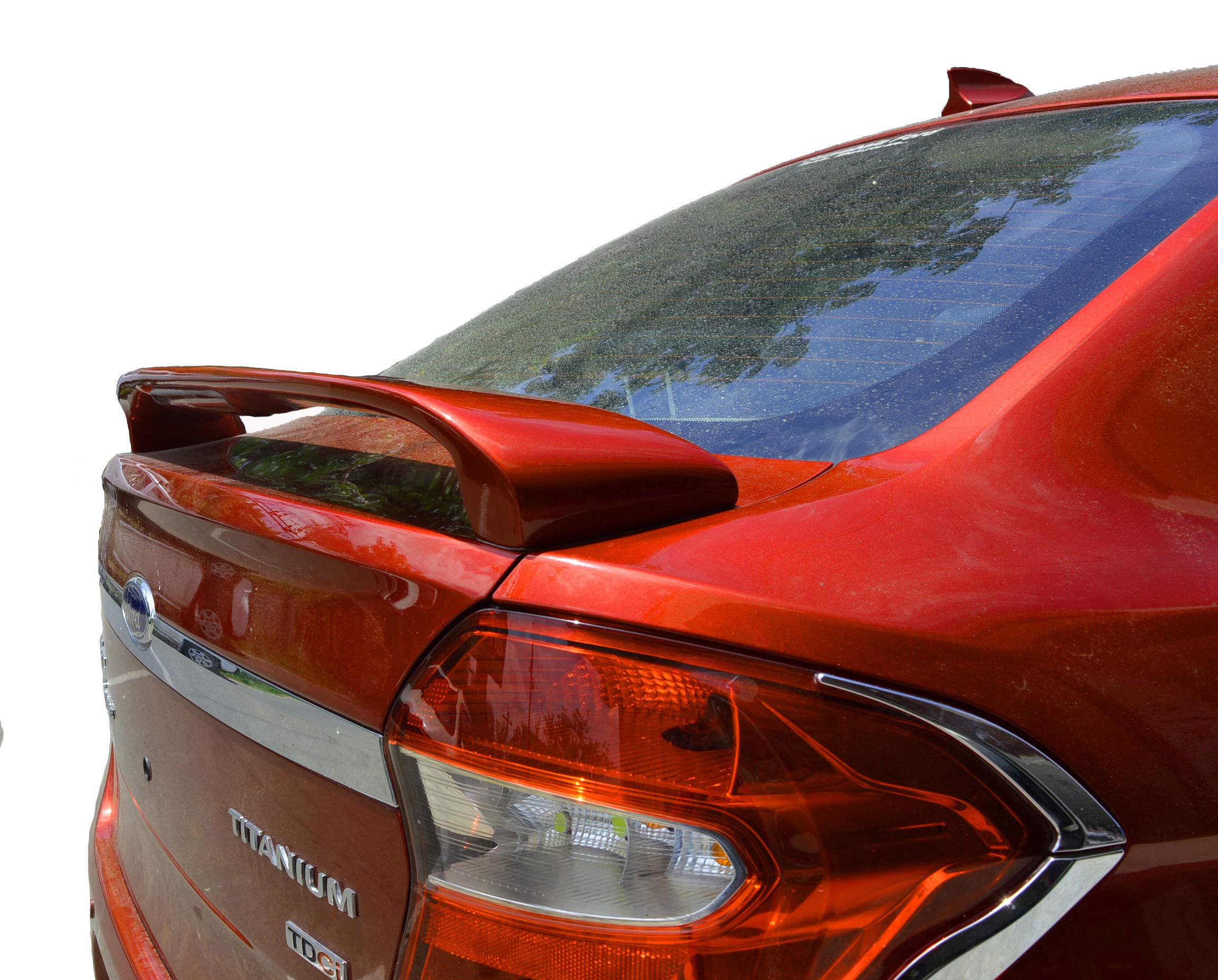 Car Spoiler Compatible with Figo Aspire. Semi-Finished Car Spoiler Ford Figo Aspire (Unpainted Grey) Drilling Required.