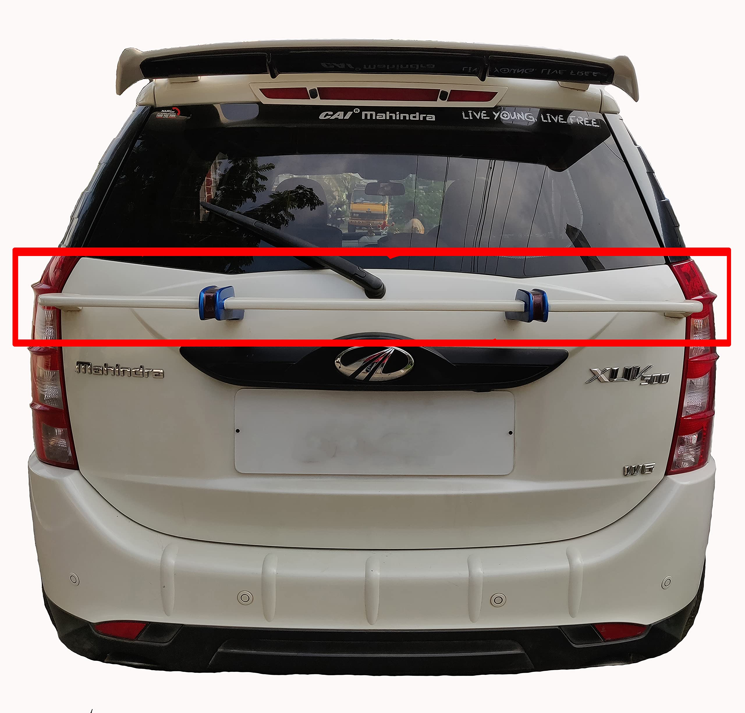 Car Spoiler with Light Weight Car Trunk Rear Spoiler Compatible with Mahindra Xuv 500. Semi-Finished Car Spoiler Xuv 500 (Unpainted Grey)