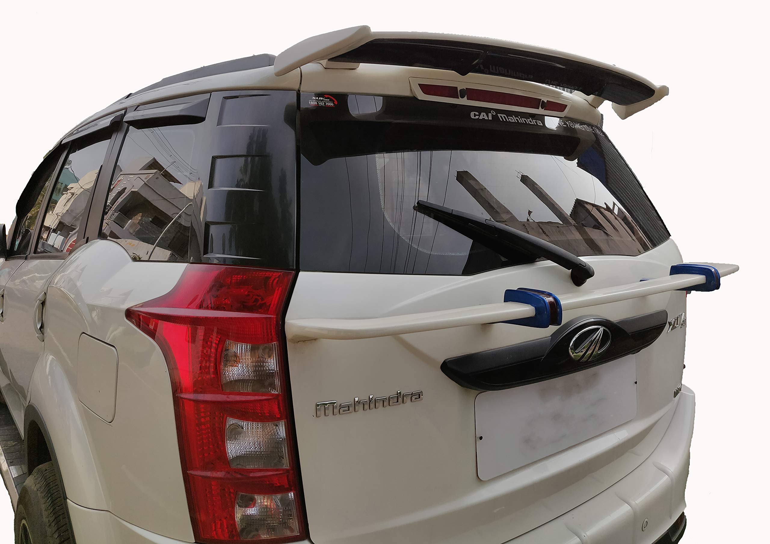 Car Spoiler with Light Weight Car Trunk Rear Spoiler Compatible with Mahindra Xuv 500. Semi-Finished Car Spoiler Xuv 500 (Unpainted Grey)