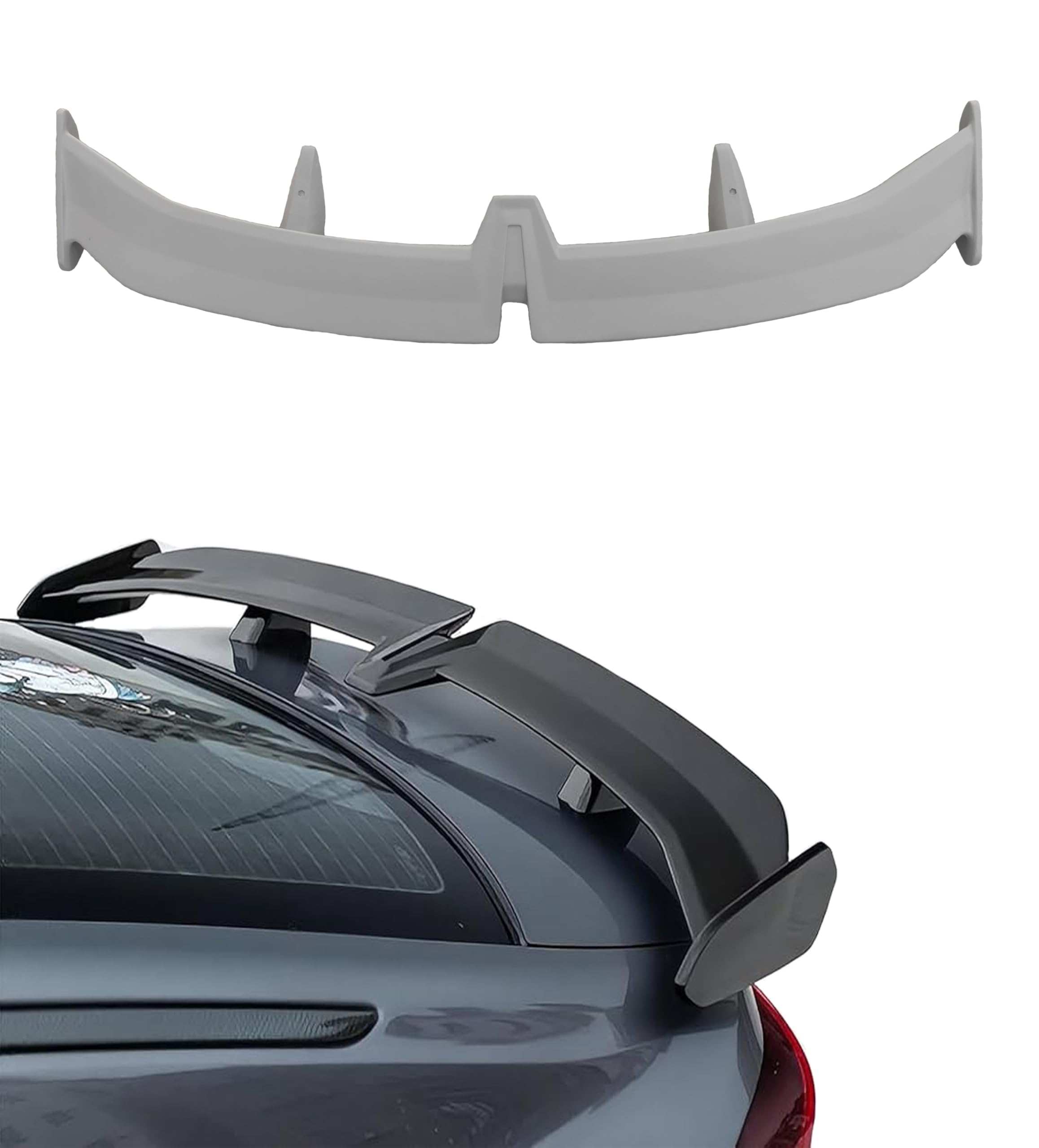 Car Spoiler Compatible for Cruze Semi-Finished - Unpainted (FRP) Spoiler for Cruze