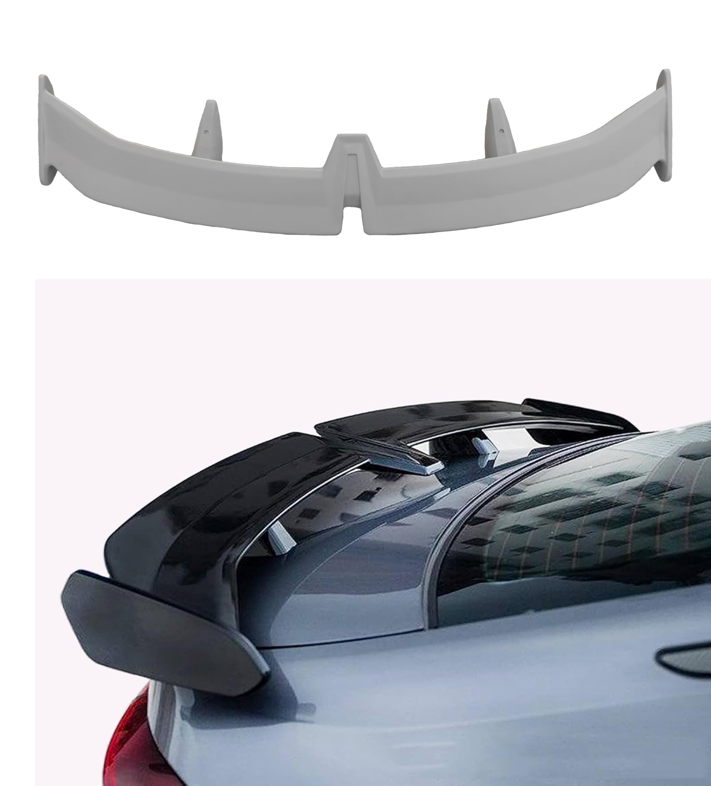 Car Spoiler Compatible for Cruze Semi-Finished - Unpainted (FRP) Spoiler for Cruze