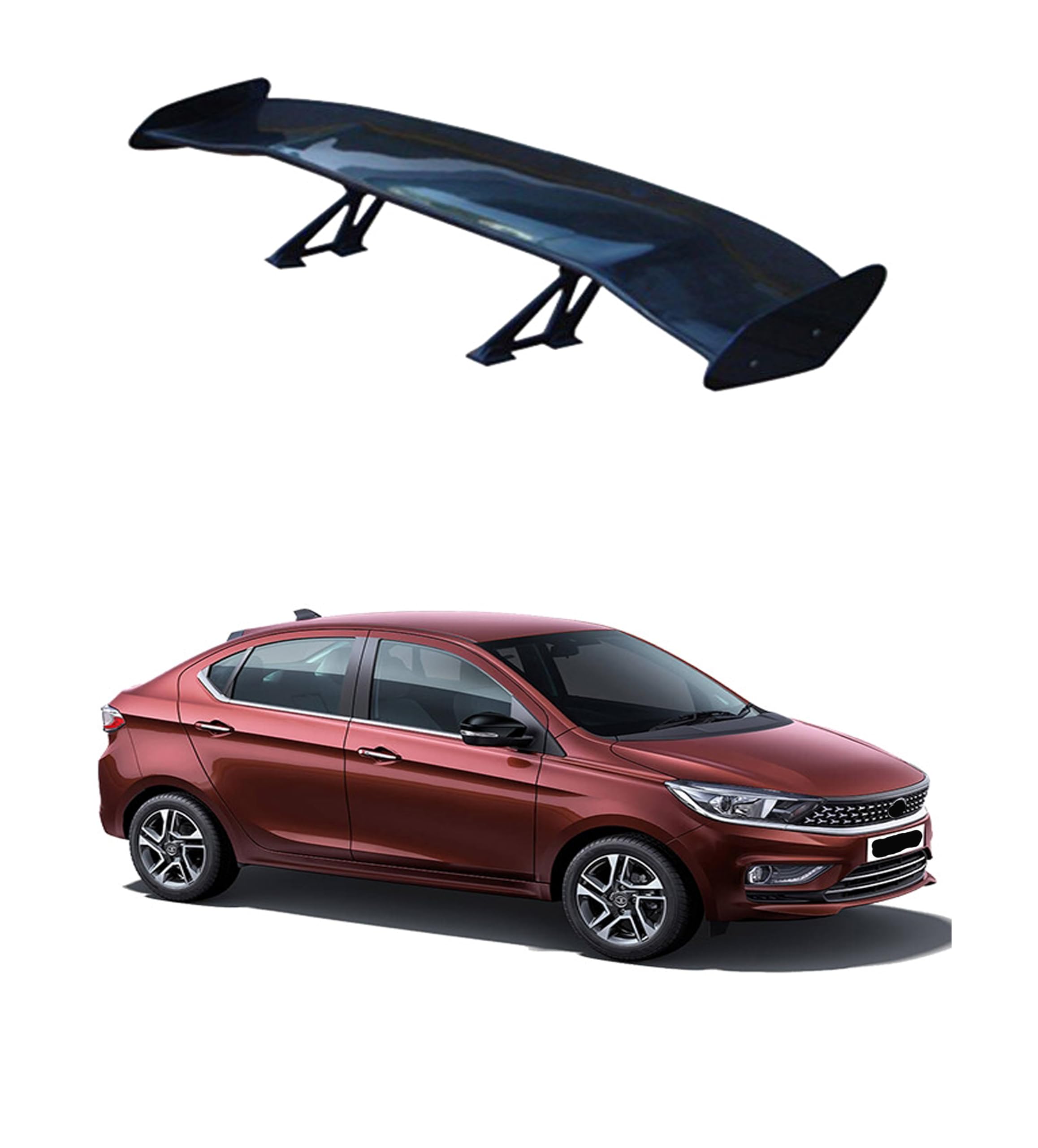 Car Spoiler Compatible with Tigor (Unpainted - FRP) Best Gift for new car Owner.