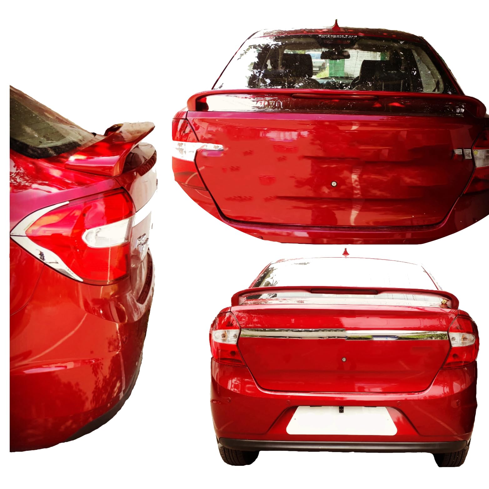 Car Spoiler Compatible to Figo Aspire-Lancer Semi-Finished (Unpainted) Fiber Reinforced Plastic (FRP)