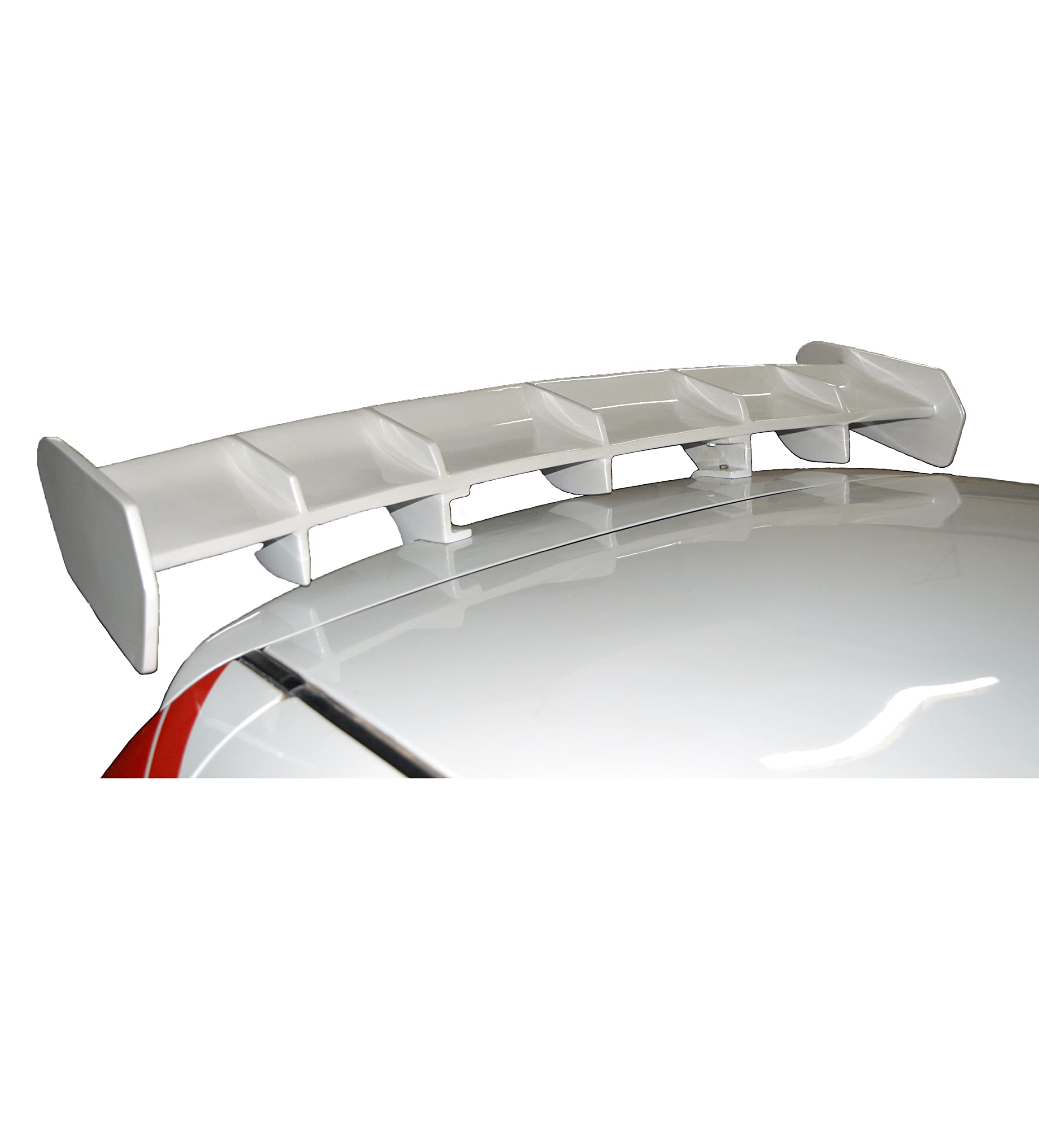 Car Spoiler Compatible with Maruti S Presso (Unpainted - Ps Grey Color) Car Spoiler with Light Weight Fiber Reinforced Plastic (FRP) Drilling Required.
