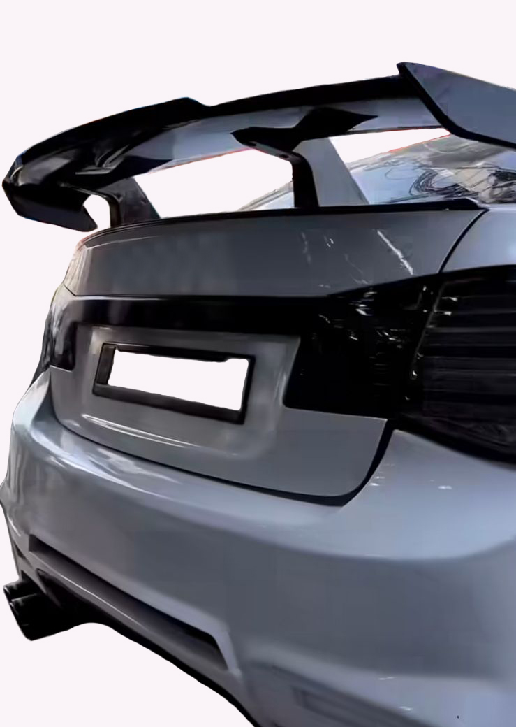 GT Type Sportz Spoiler Semi-Finished (Unpainted Grey) Car Spoiler Fiber Reinforced Plastic (FRP) Compatible with Benz Cars