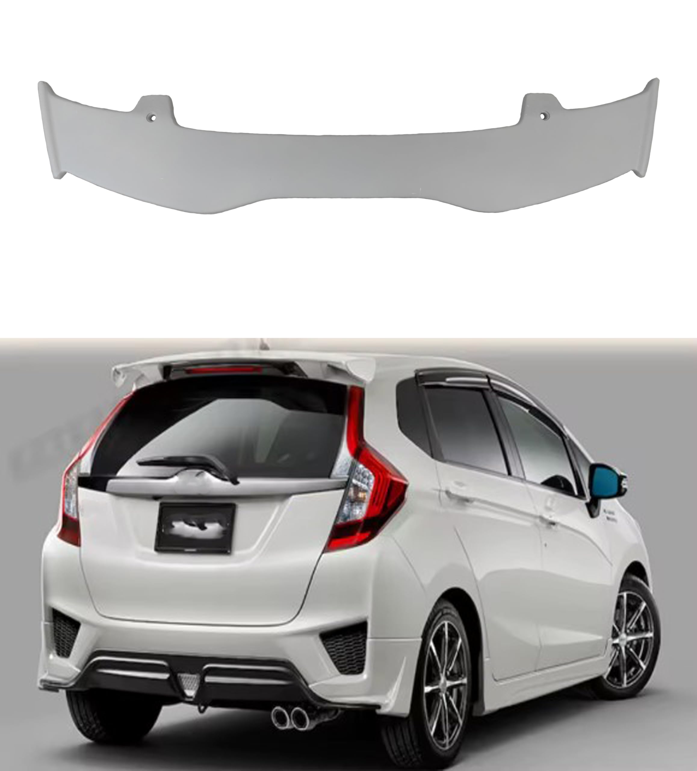 Car Spoiler Compatible for  Brio  Semi-Finished - Unpainted (FRP) Brio car Spoiler