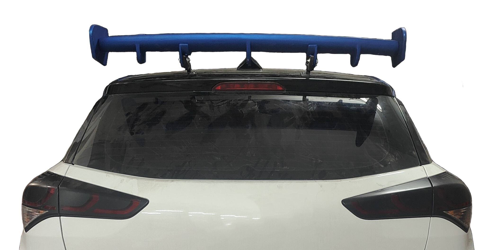 Car Spoiler Compatible with Hyundai I 20 (Unpainted - Ps Grey Color) Car Spoiler with Light Weight Fiber Reinforced Plastic (FRP) Drilling Required.