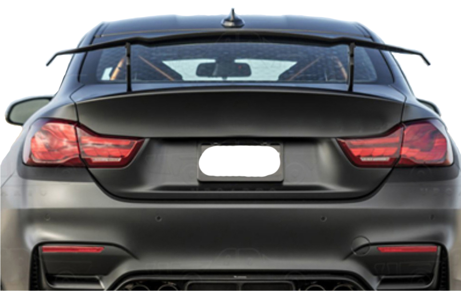 GT Type Sportz Spoiler Semi-Finished (Unpainted Grey) Car Spoiler Fiber Reinforced Plastic (FRP) Compatible with Audi A4 Cars