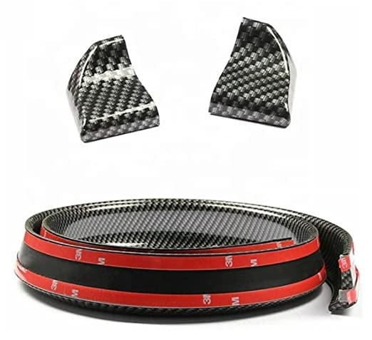 Sponsored Ad - Black Carbon Fiber Car Rear Spoiler Wing Lip Trunk Dicky Skirt Trimmable Universal for All Cars - 1.5 Meters x 35mm