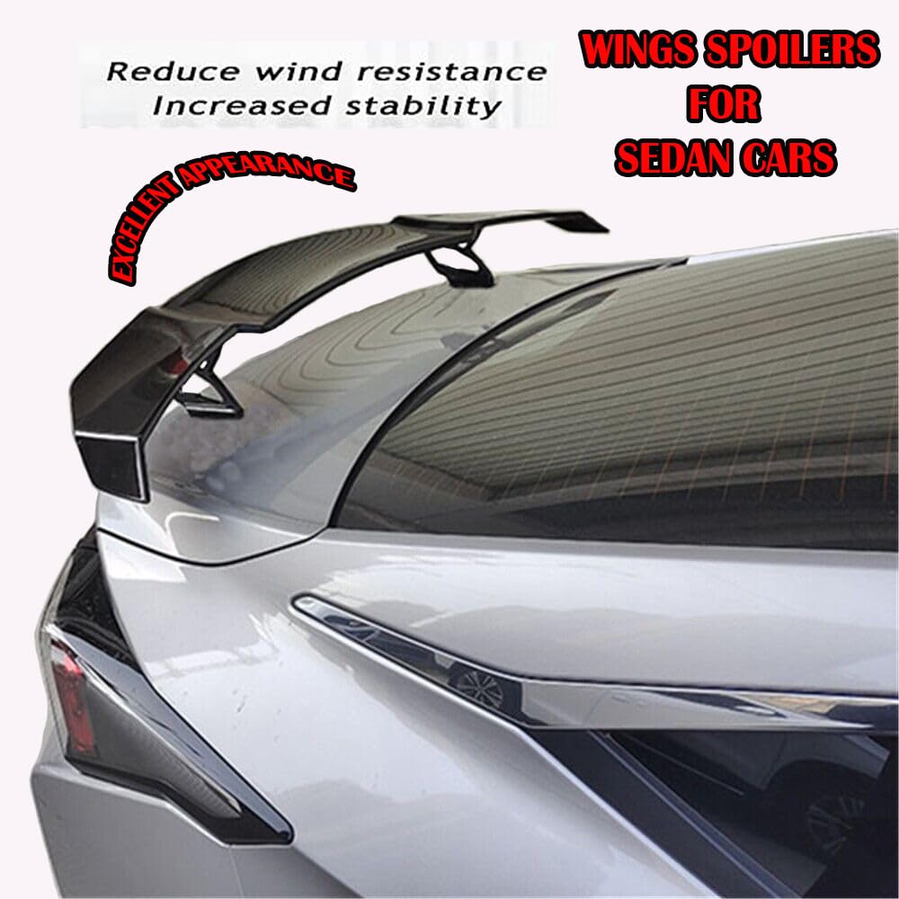 GT Type Sportz Spoiler Semi-Finished (Unpainted Grey) Car Spoiler Fiber Reinforced Plastic (FRP) Compatible with Jetta Cars