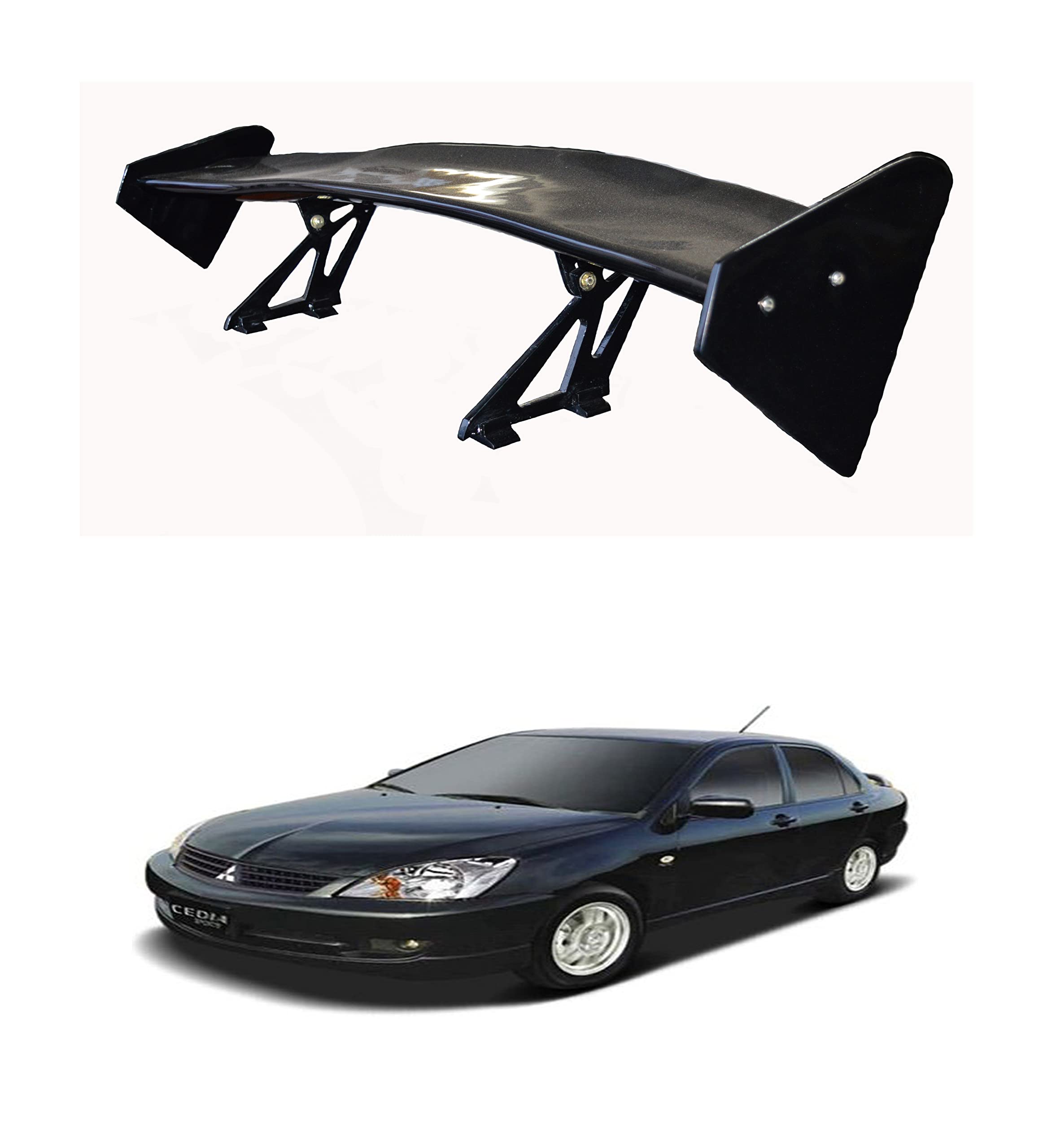 Car Spoiler Compatible Cedia (Unpainted - Ps Grey Color) Car Spoiler with Light Weight Fiber Reinforced Plastic (FRP) Drilling Required.
