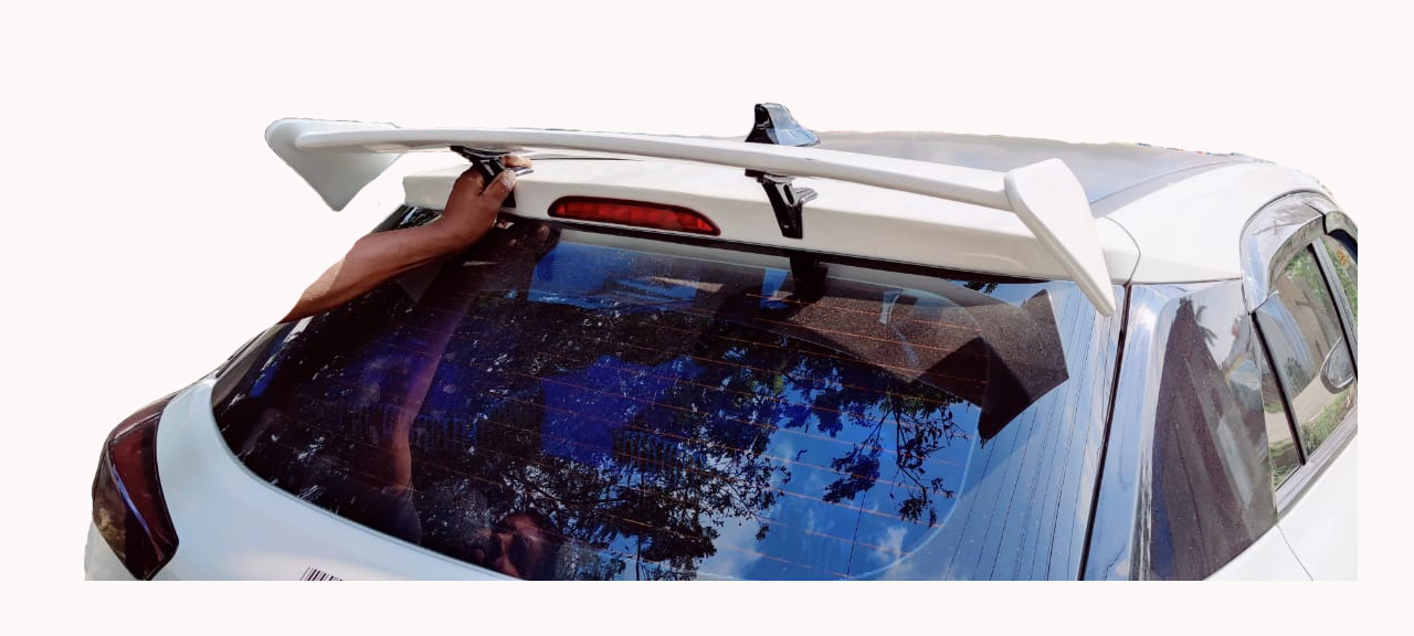 Car Spoiler| Compatible with I 20 Elite|Semi-Finished (Unpainted)| Fiber Reinforced Plastic (FRP)