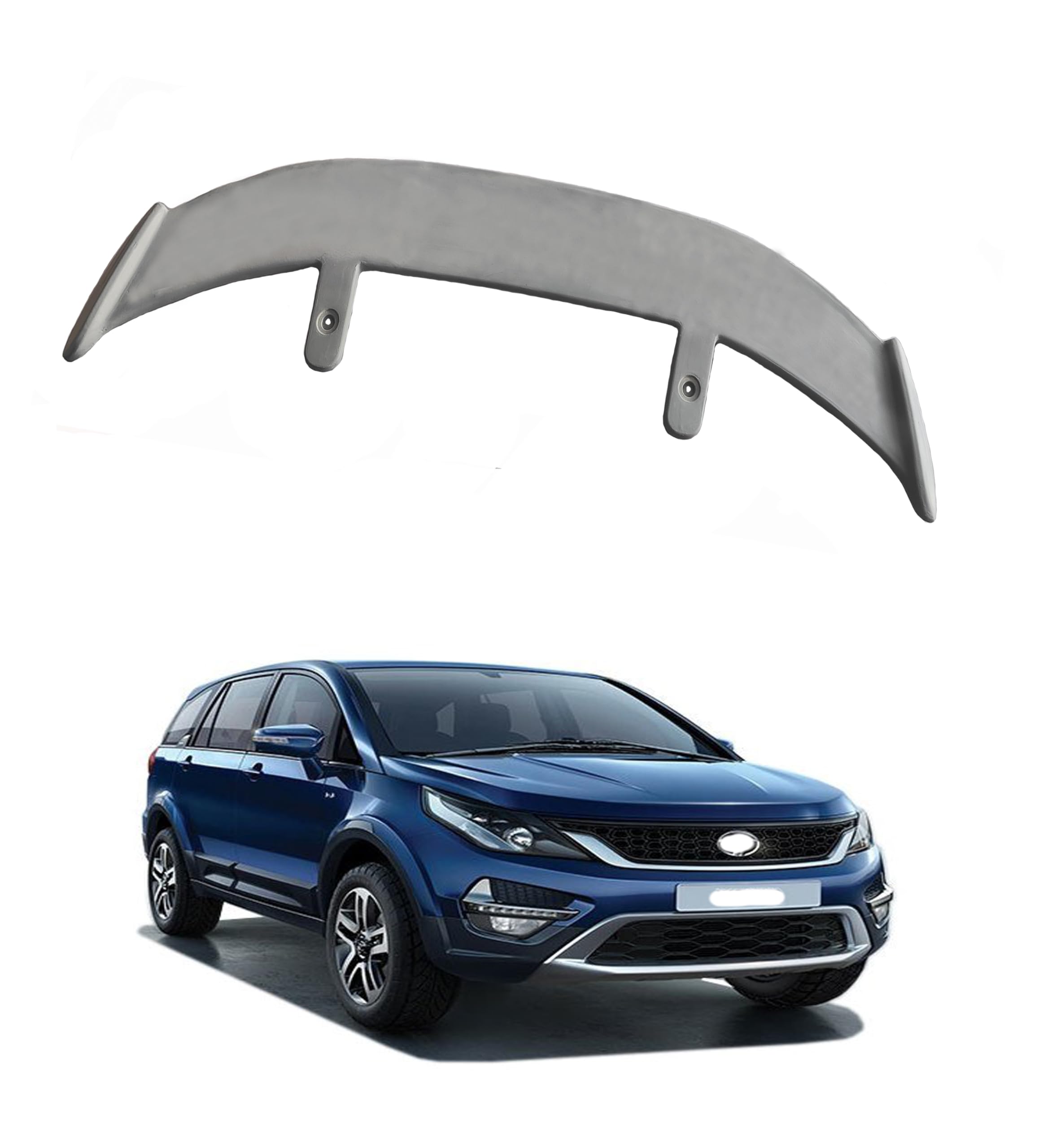 GT Type Sportz Spoiler Semi-Finished (Unpainted Grey) Car Spoiler Fiber Reinforced Plastic (FRP) Compatible with Hexa