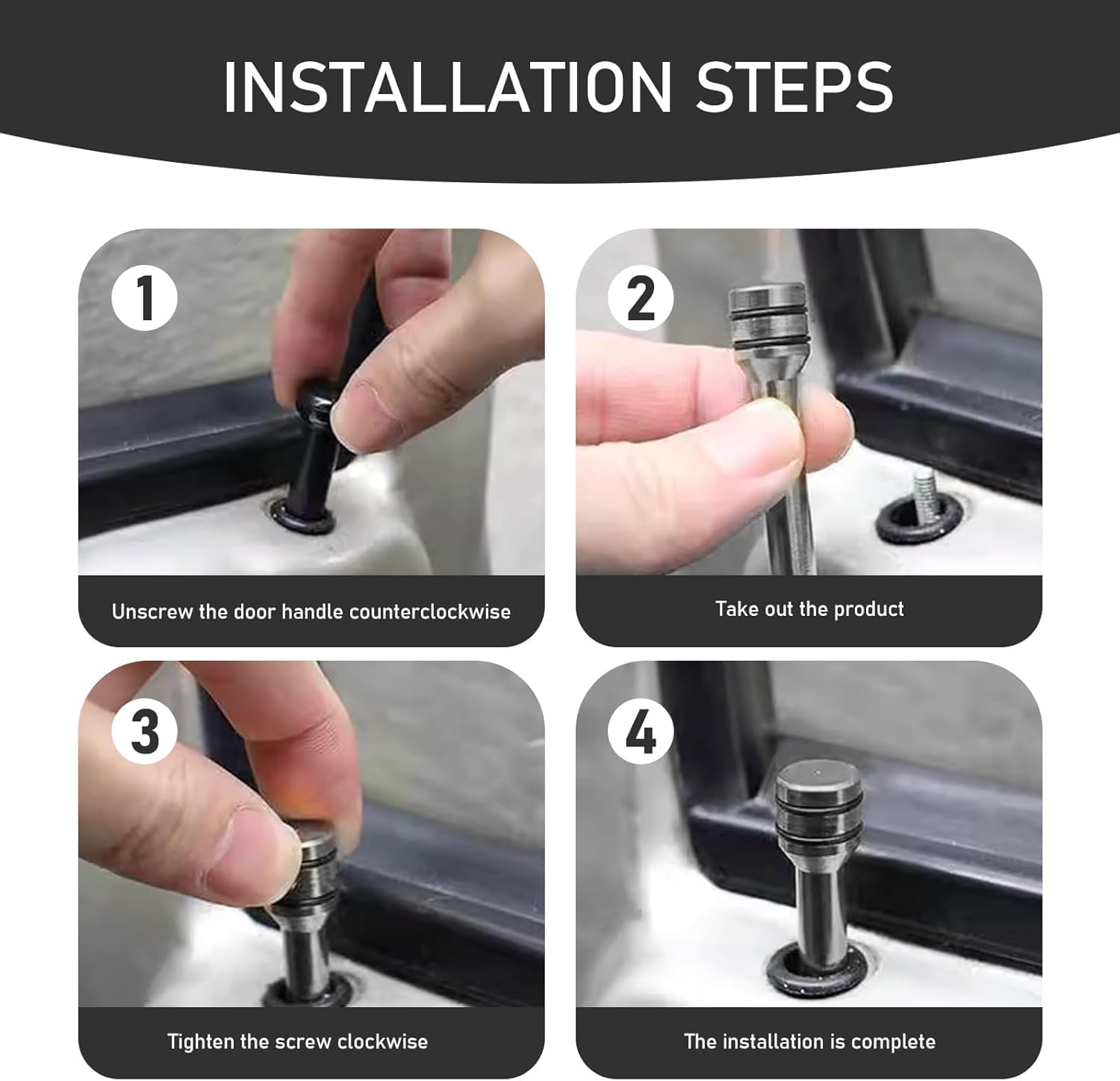 Sponsored Ad - Metallic Car Door Lock Knobs Aluminum Alloy Inner Door Lock Pull Pins for Car Decoration Universal for All Cars (Blue)