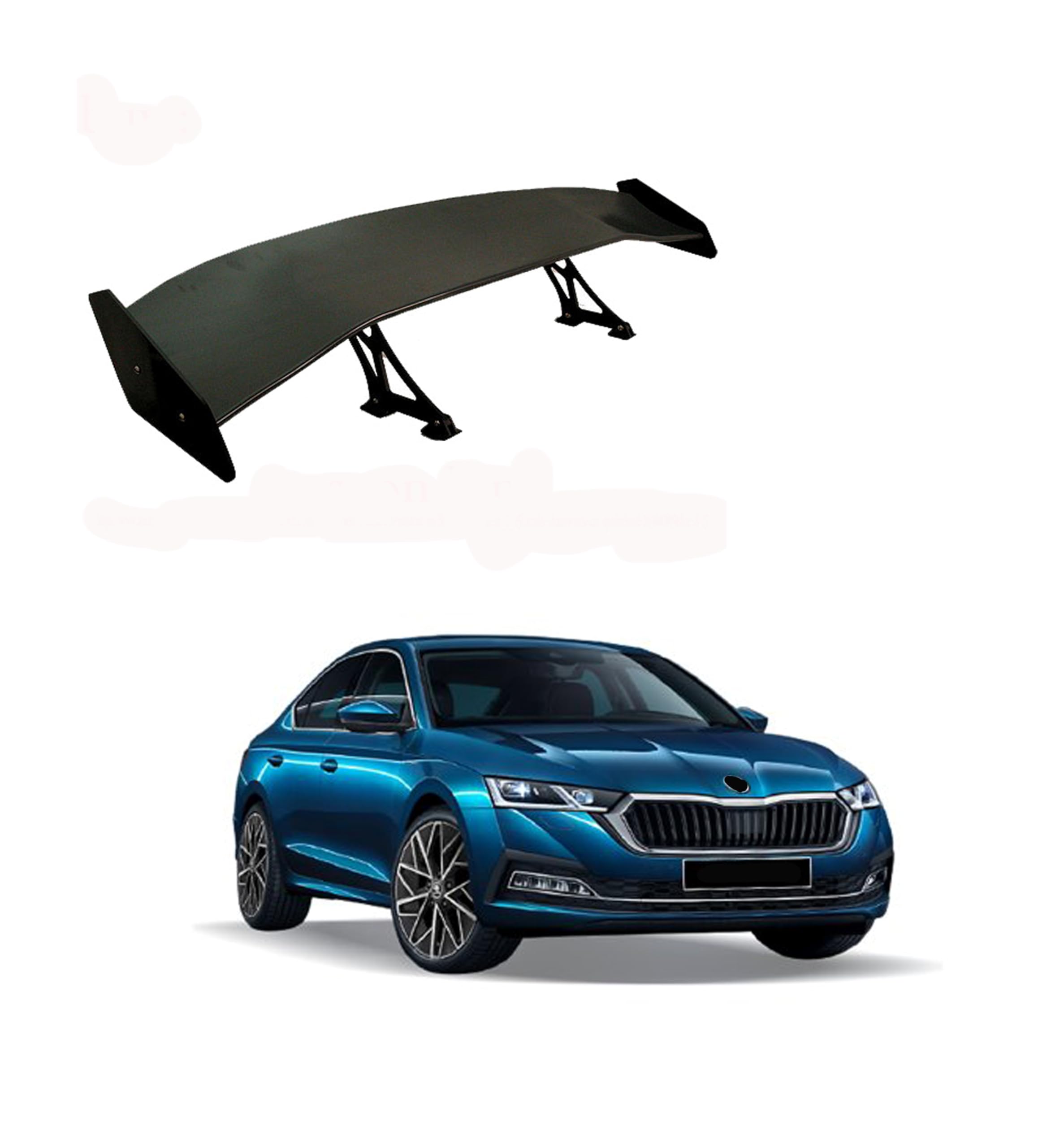 Car Spoiler Compatible with Octavia(Unpainted - Ps Grey Color) Fiber Reinforced Plastic (FRP) Drilling Required. Best Diwali Gift for Car Lovers