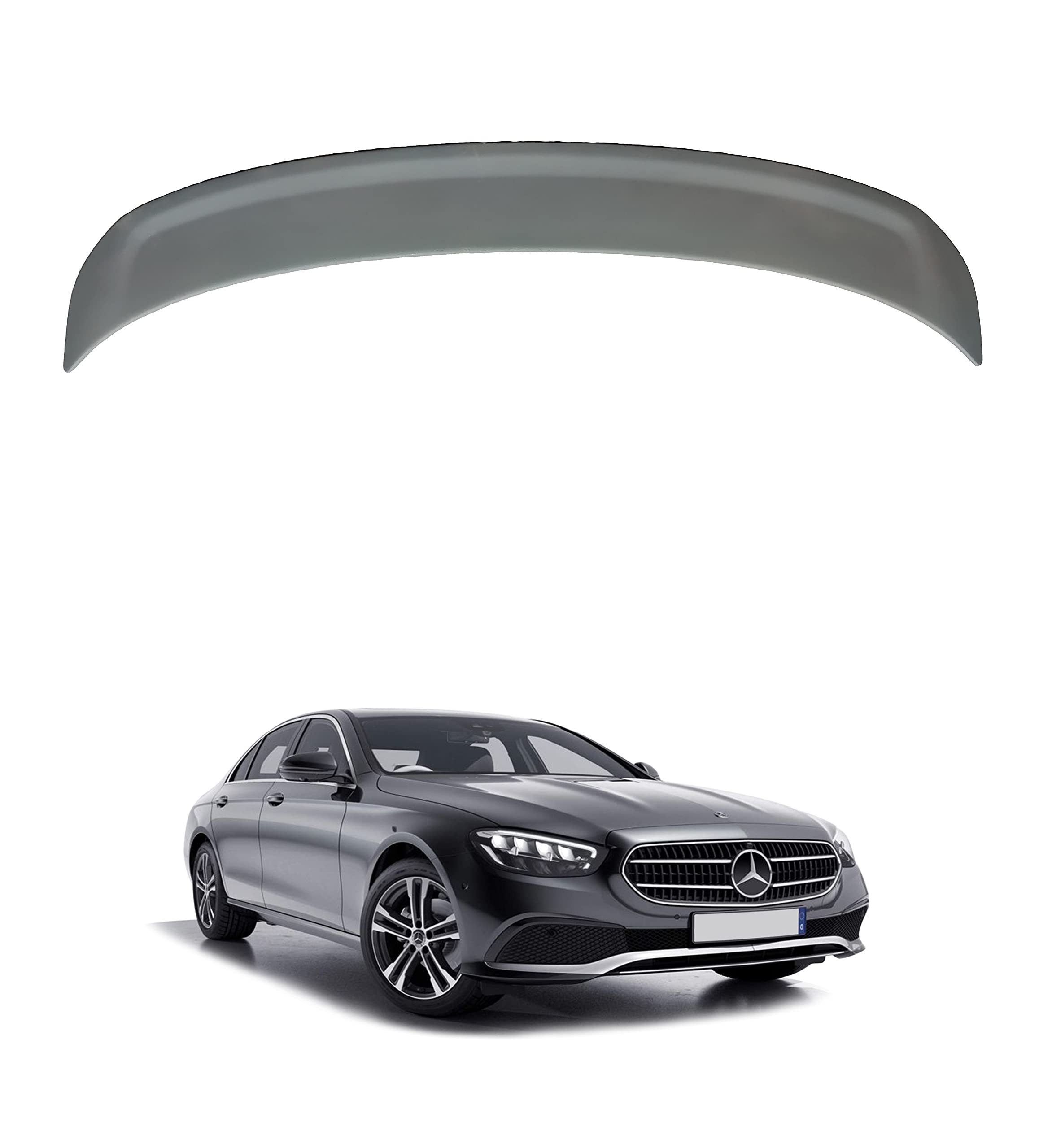 Car Spoiler Compatible with Benz E 200 (Unpainted - Ps Grey Color) Car Spoiler with Light Weight Fiber Reinforced Plastic (FRP) Drilling Required.