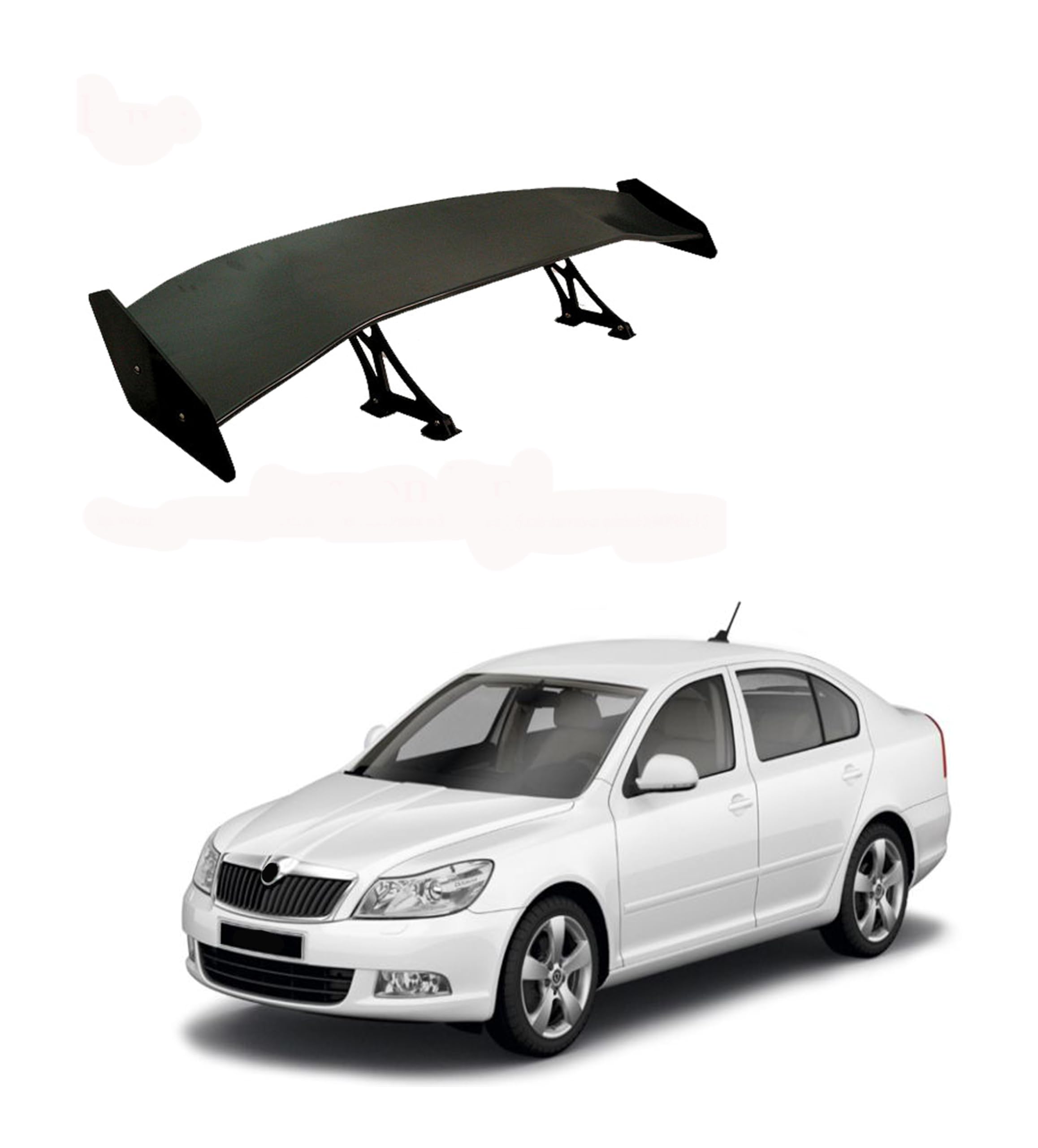 Car Spoiler Compatible with Laura (Unpainted - Ps Grey Color) Fiber Reinforced Plastic (FRP) Drilling Required for New car Owner