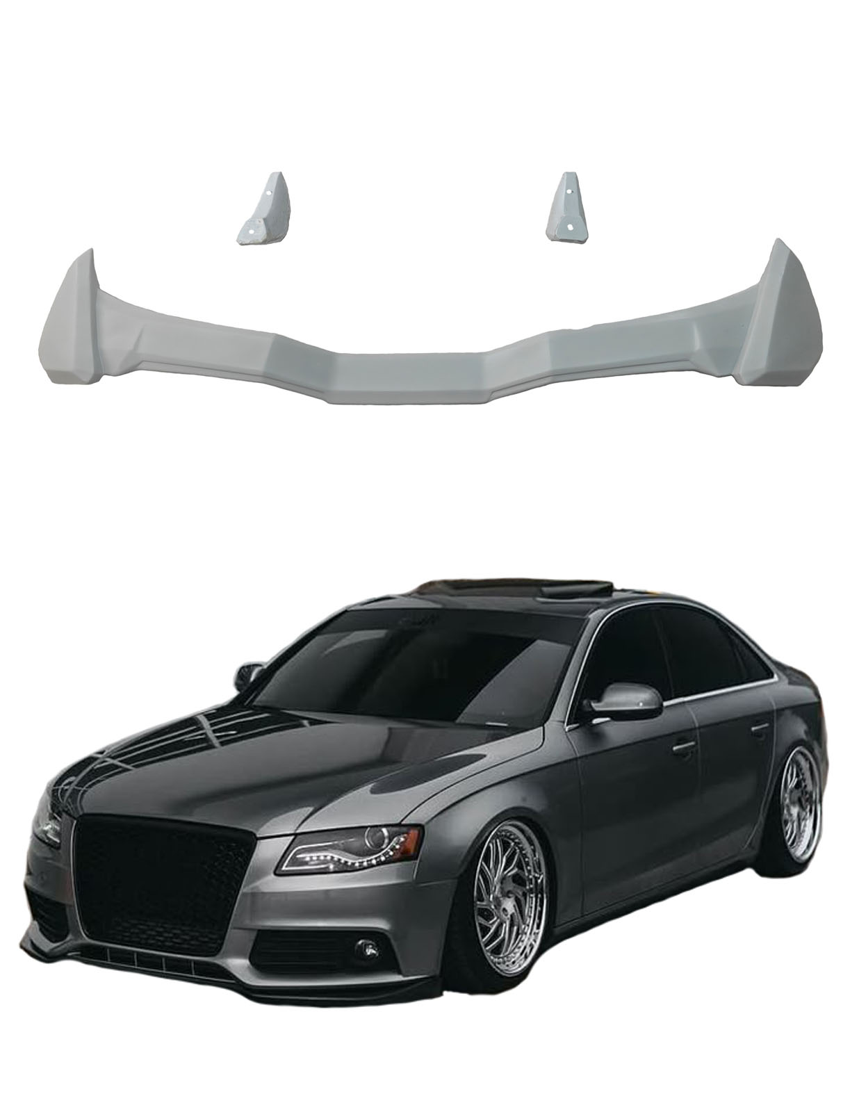 Car Spoiler Compatible for  Vento Semi-Finished - Unpainted (FRP) Eagle car Spoiler