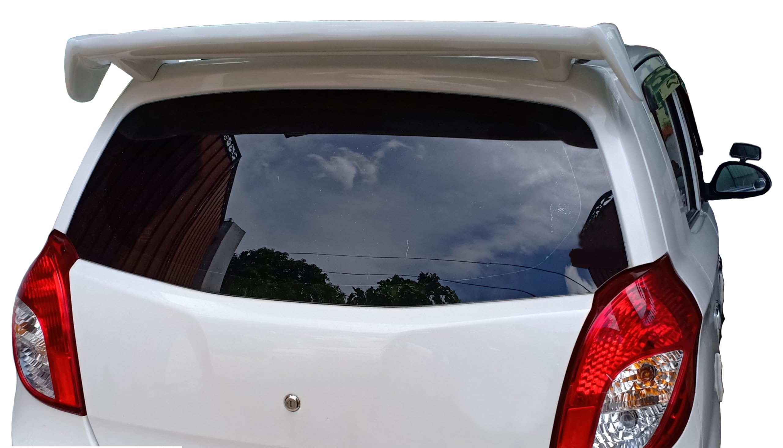Car Spoiler Compatible to Alto Semi-Finished (Unpainted) Fiber Reinforced Plastic (FRP)
