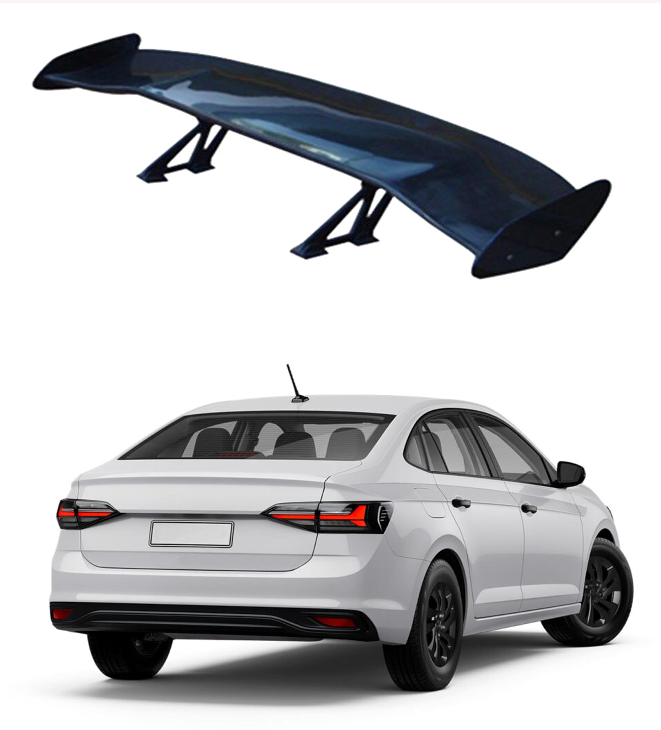 Car Spoiler Compatible to Virtus, Jetta, Passat, Vento, Ameo (Semi-Finished -Unpainted FRP) Best Gift for Car Lovers