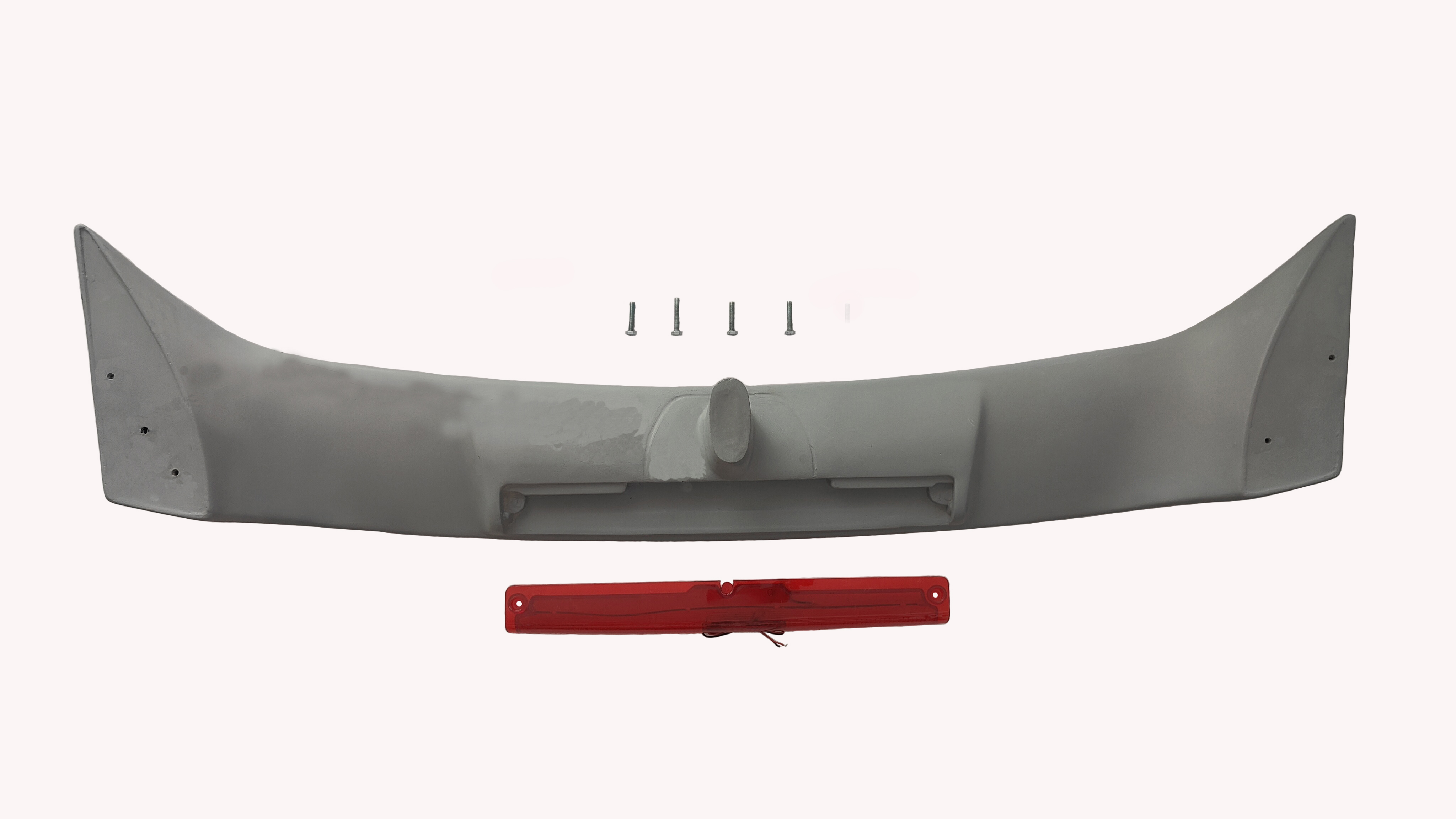 Car Spoiler Semi-Finished (Unpainted Grey) Car Spoiler Fiber Reinforced Plastic (FRP) Compatible with Lancer Cars