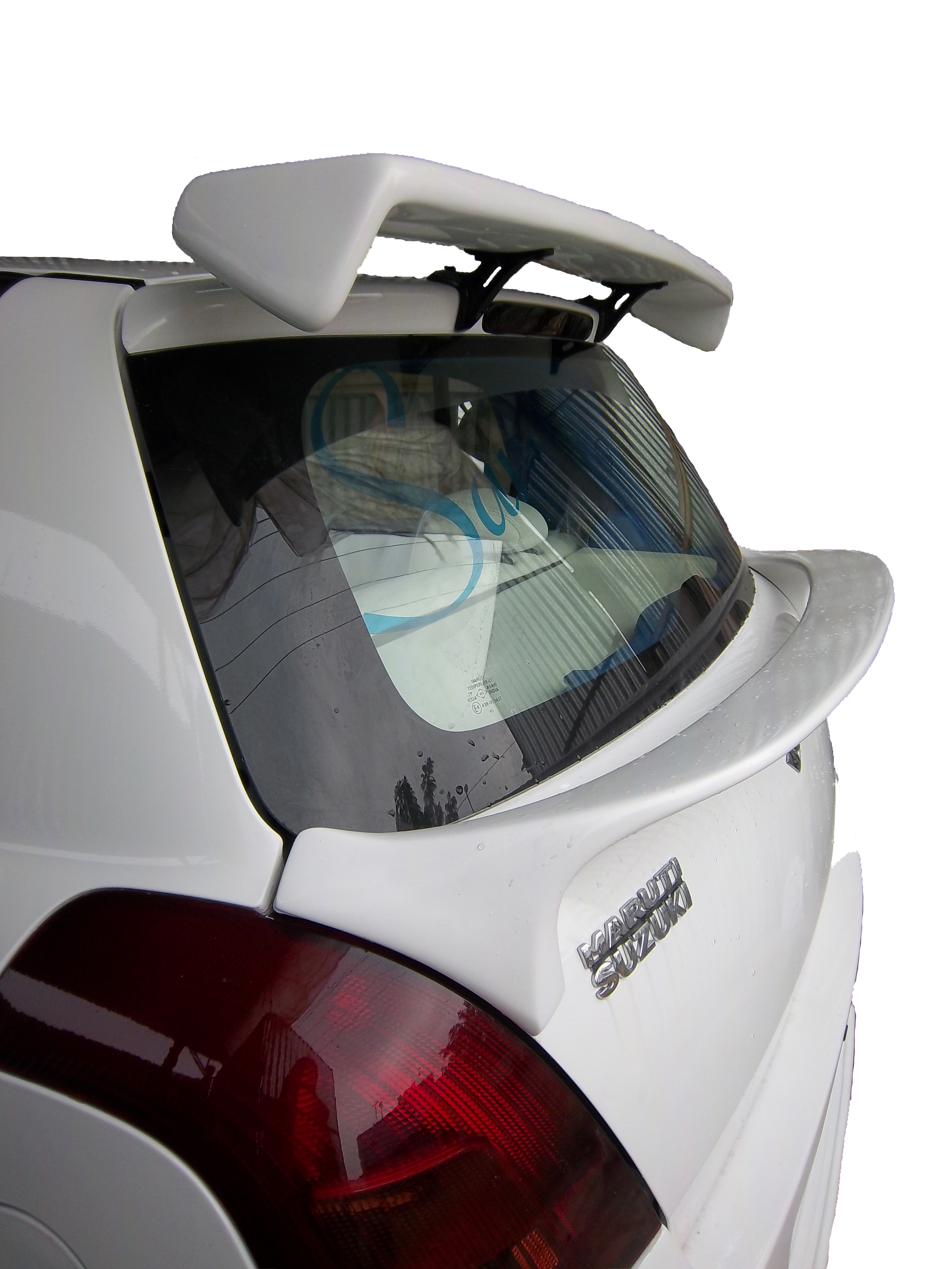 GT Type Sportz Spoiler Semi-Finished (Unpainted Grey) Car Spoiler Fiber Reinforced Plastic (FRP) Compatible with Swift 2006 to 2010 Cars